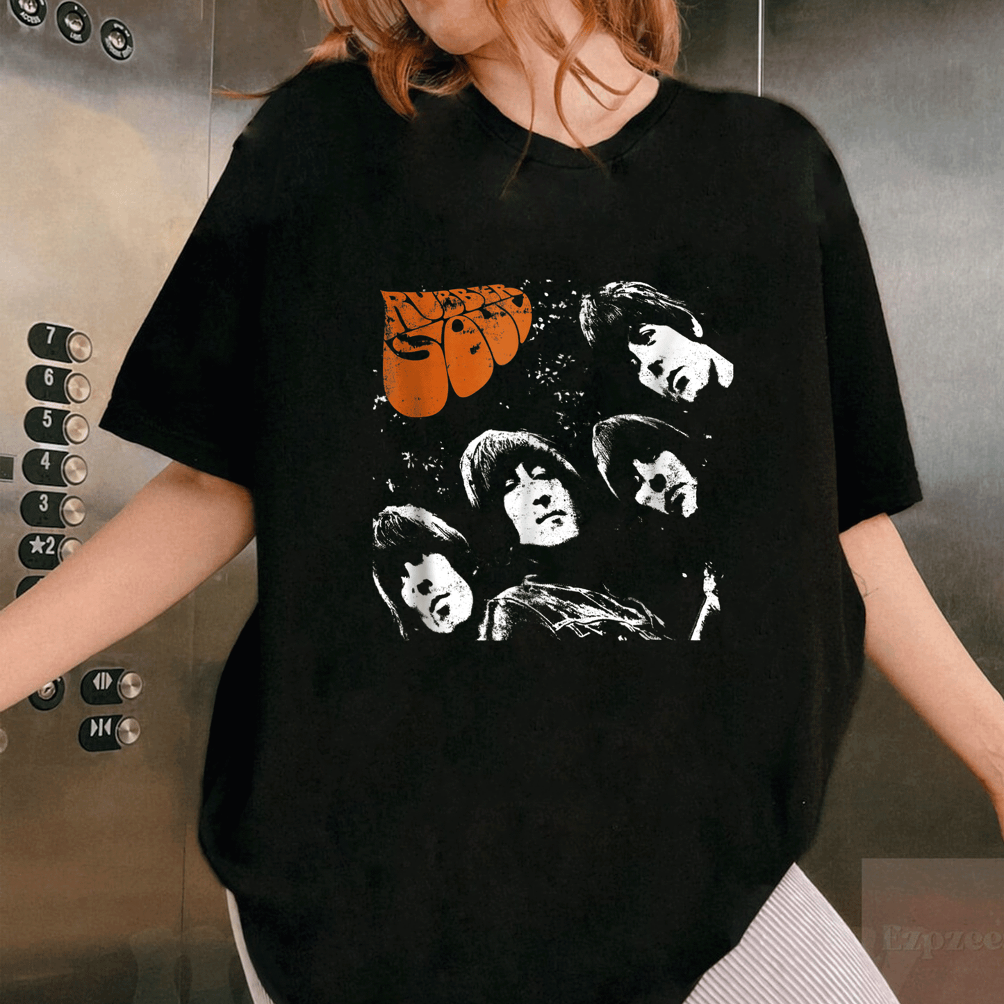 Stylish The Beatles Rubber Soul T-shirt for Fans - Classic Album Cover Design, Perfect for Music Lovers and Retro Style Enthusiasts - 1