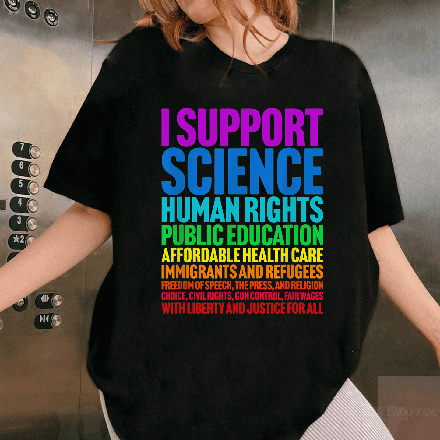 Shop the I Support Progressive Liberal Democratic Causes T-Shirt with Vibrant Design Perfect for Activists and Allies - 1