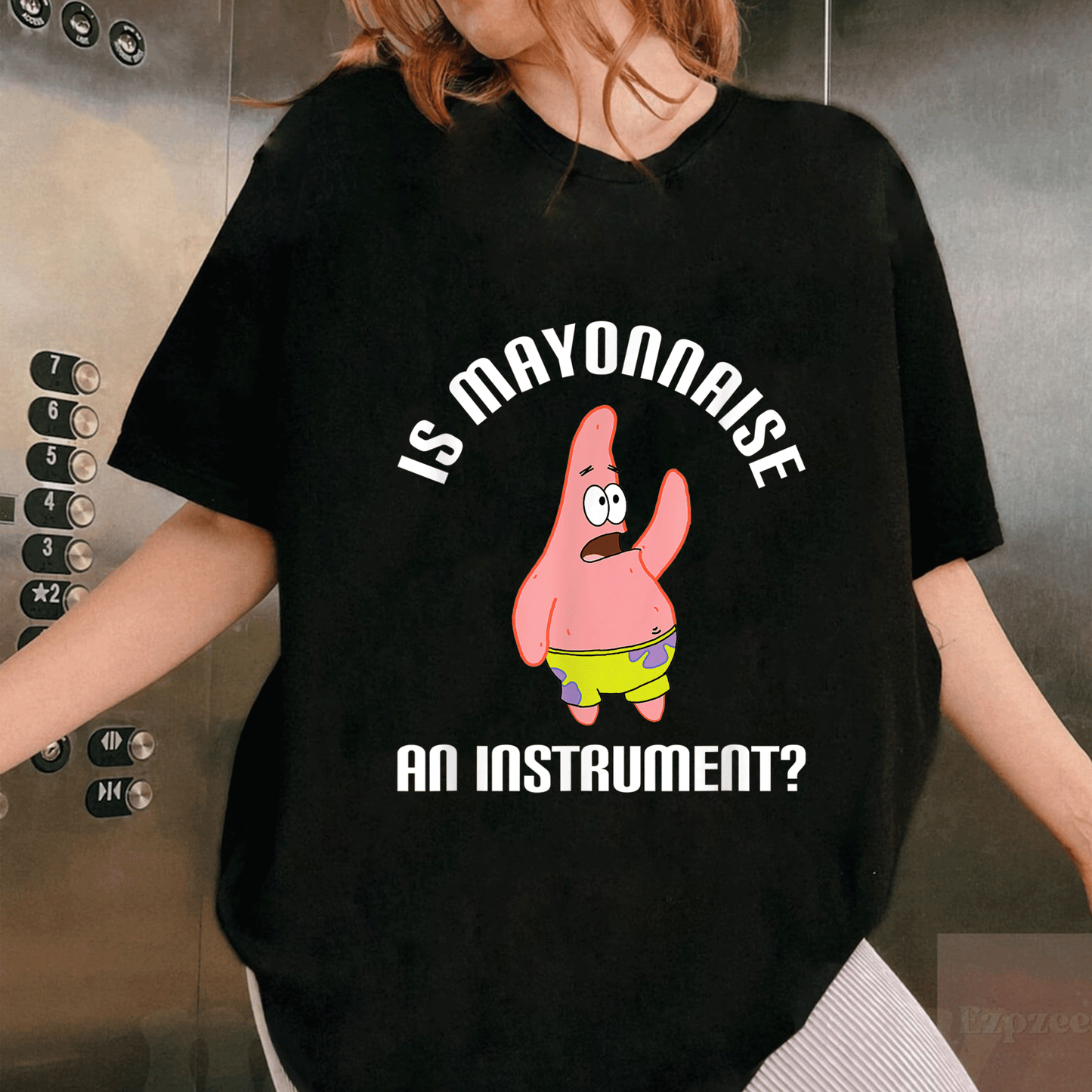 Mademark SpongeBob SquarePants Is Mayonnaise An Instrument T-Shirt Perfect for Fans of Fun and Whimsical Cartoon Apparel - 1