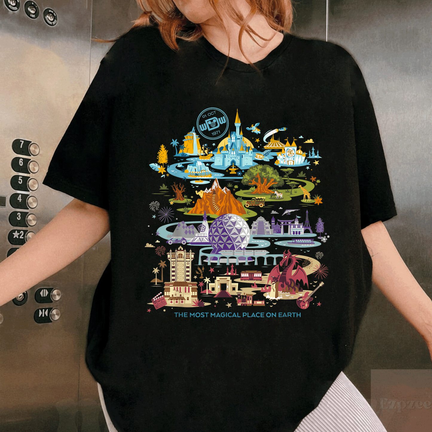 Celebrate Magic with the Disney Walt Disney World 50th Anniversary T-Shirt Featuring Iconic Characters and Vibrant Design - 1