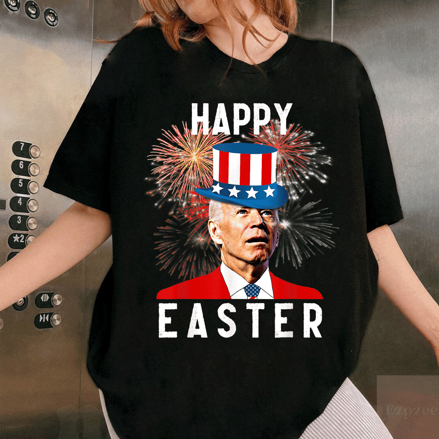 Joe Biden Happy Easter Funny T-Shirt Perfect for 4th of July Celebrations - Unique Design for Holiday Fun and Laughter - 1