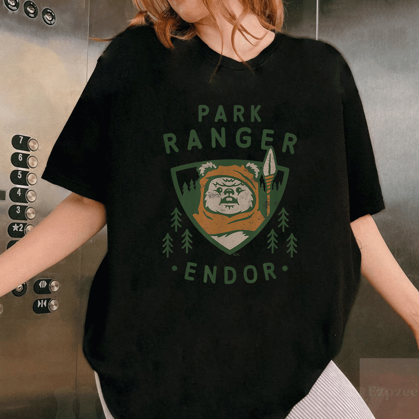 Star Wars Ewok Park Ranger Endor T-Shirt Featuring Unique Artwork - Perfect Gift for Fans and Outdoor Lovers! - 1