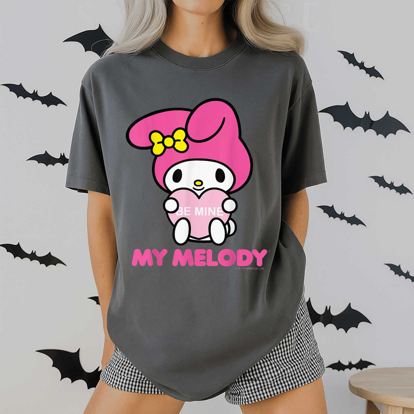 Cute My Melody Be Mine Valentine Tee Perfect for Lovebirds and Sanrio Fans Cute and Cozy Heart Design for Valentine's Day - 2