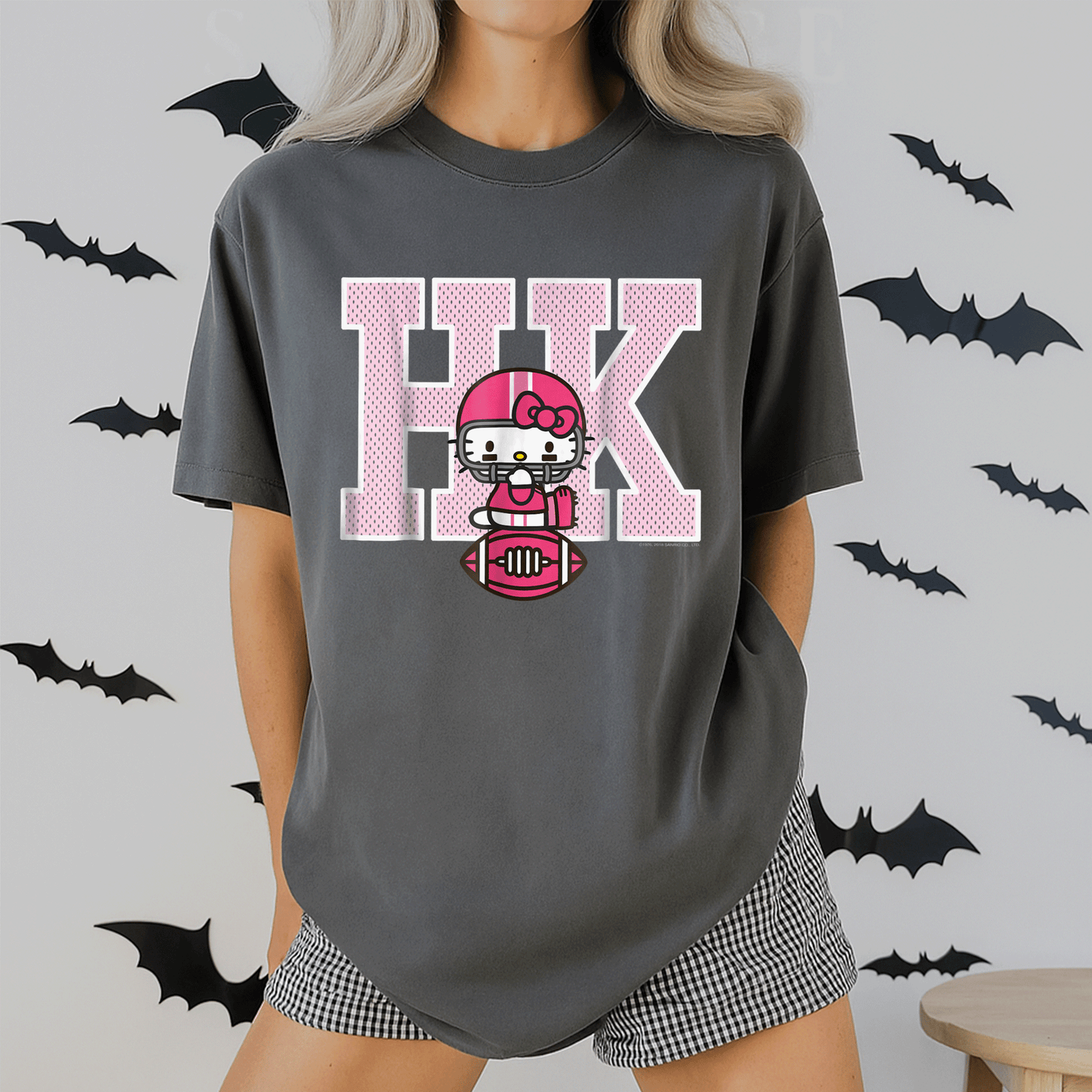 Cute Hello Kitty Football Spirit Tee Shirt for Kids, Fun Sports Design, Perfect Gift for Young Fans, Comfortable and Stylish - 2
