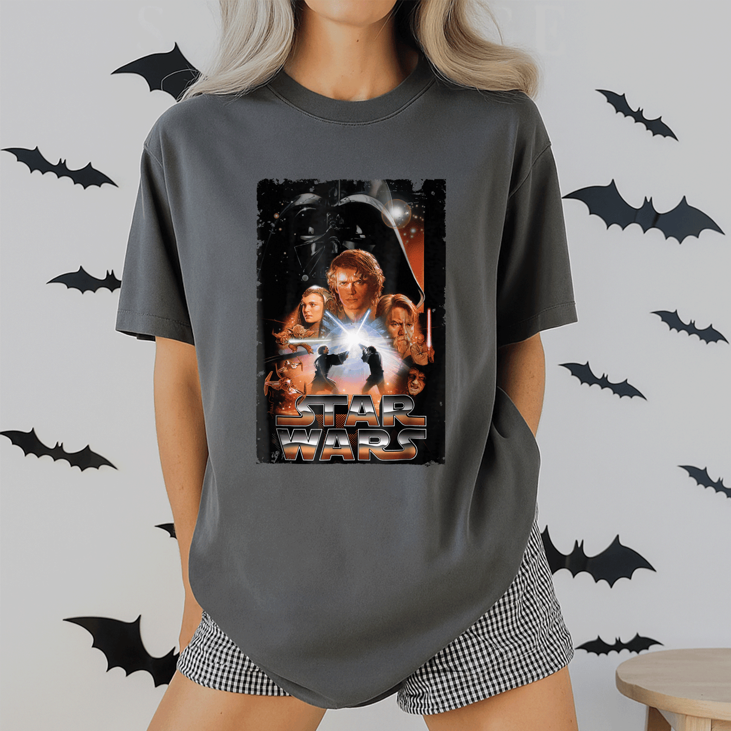 Star Wars Revenge of the Sith Graphic T-Shirt Featuring Iconic Movie Poster Design for Fans and Collectors - 2