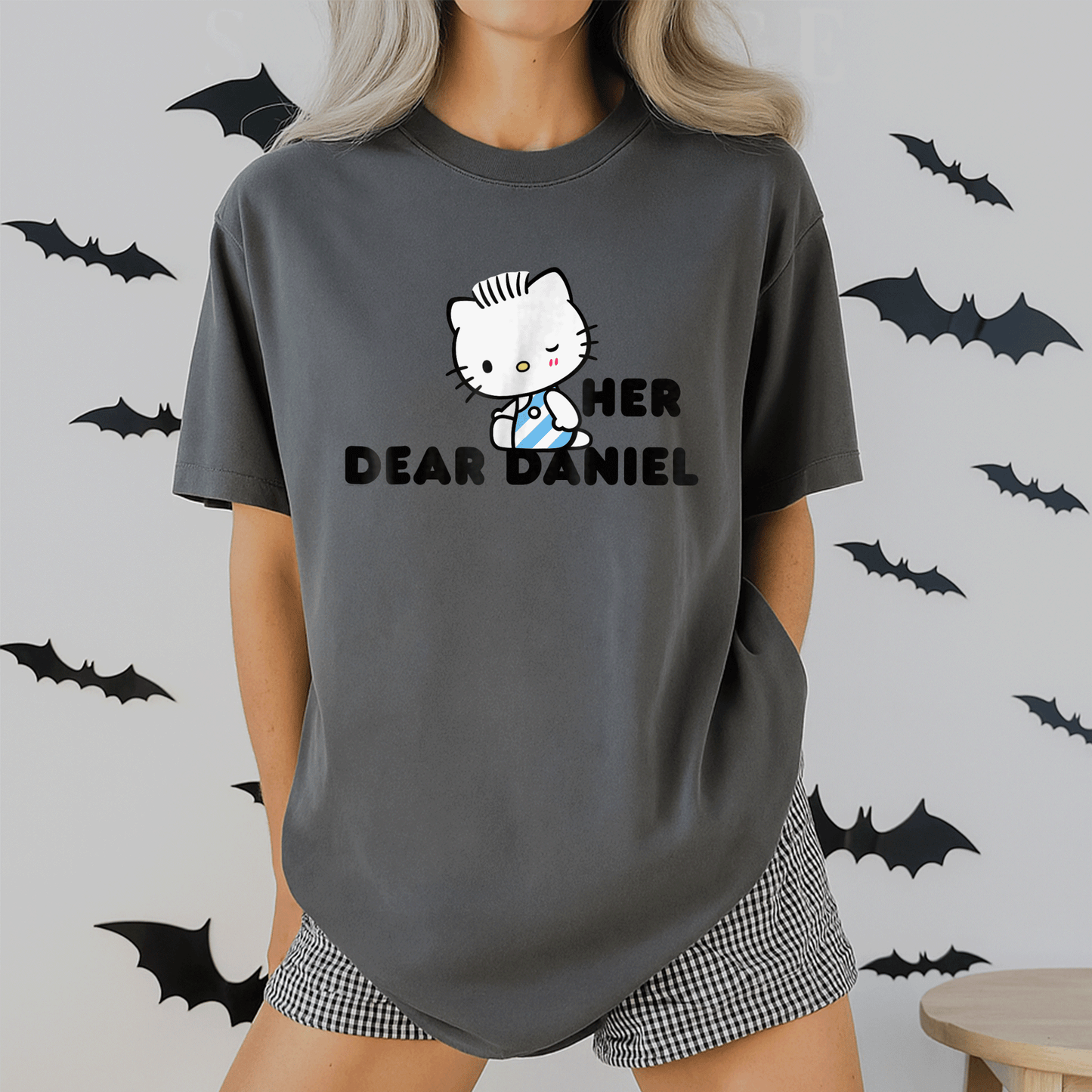 Cute Hello Kitty and Dear Daniel Couples Tee Shirt for Matching Outfits, Perfect Gift for Him and Her, Adorable Cartoon Design - 2
