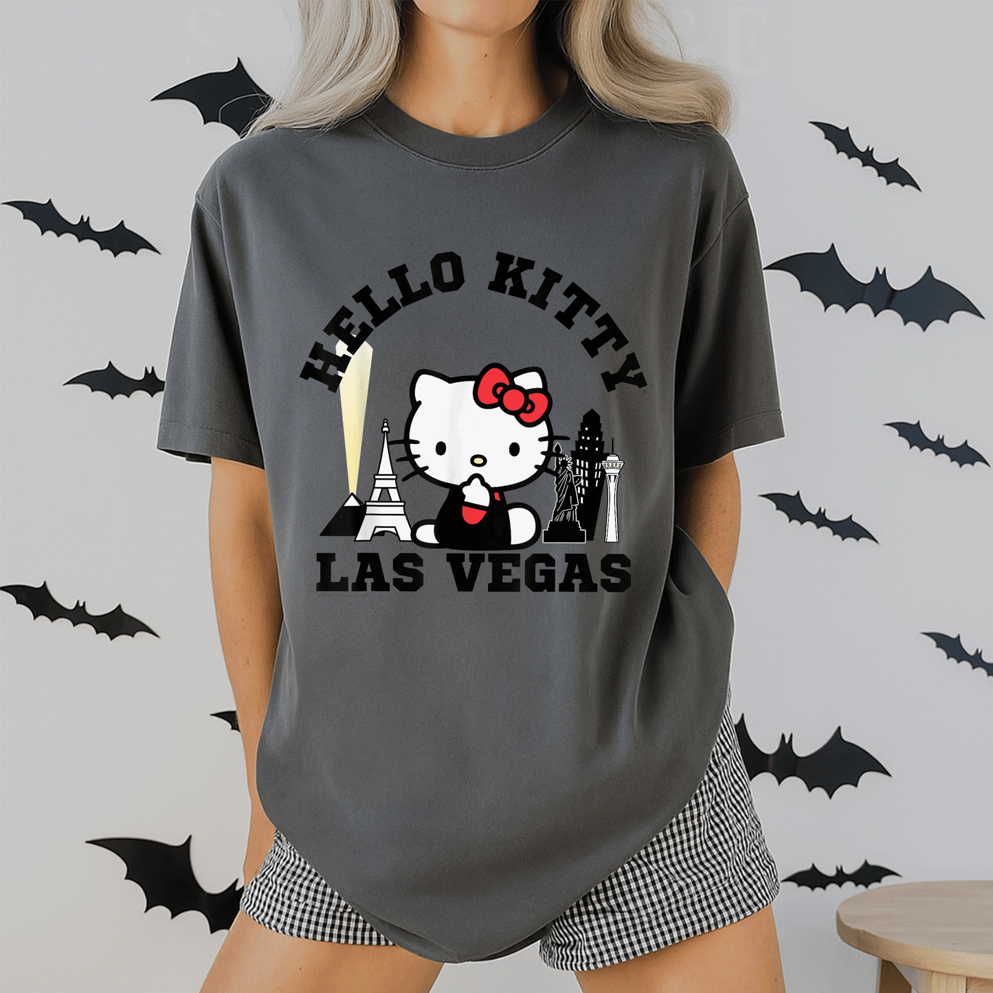 Cute Hello Kitty Viva Las Vegas Tee Shirt - Adorable Kitty Graphic Tee for Fun Lovers, Perfect for Trips or Casual Wear - 2