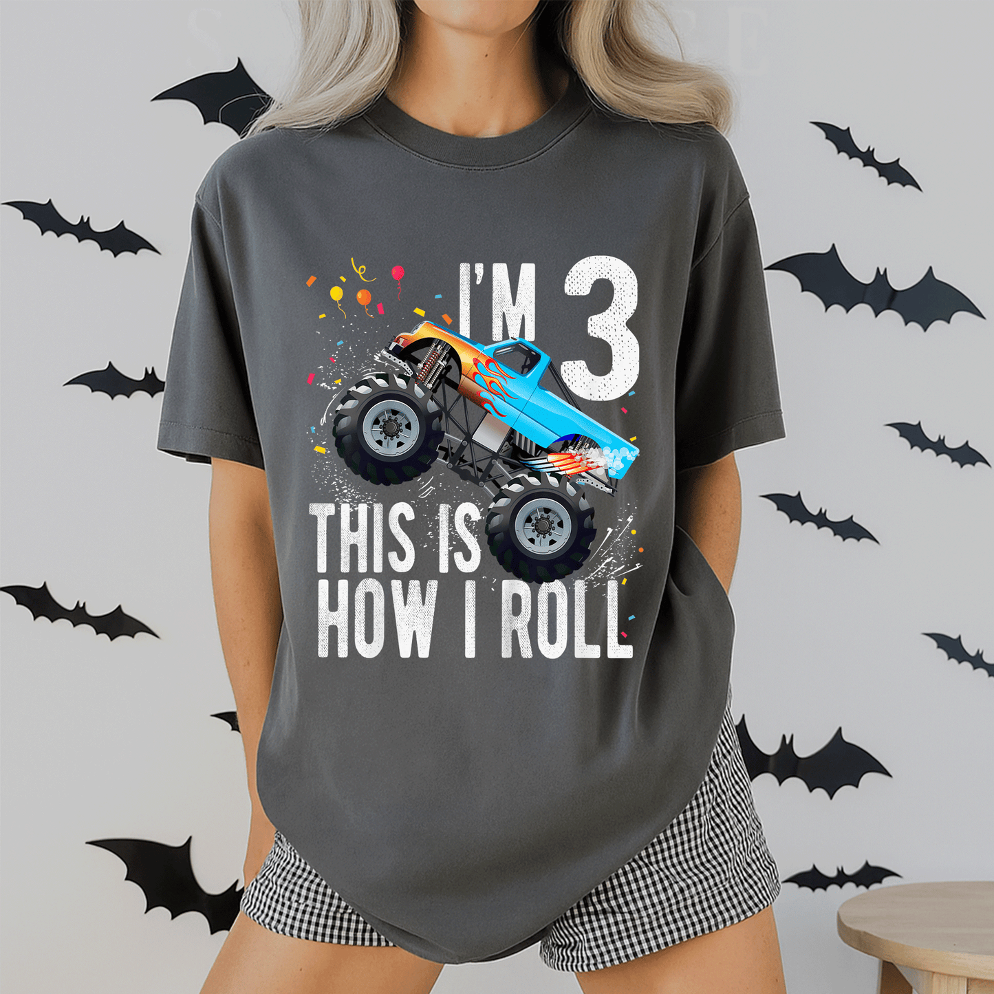 Cute Monster Truck Car T-Shirt for 3 Year Old Boys - Perfect 3rd Birthday Gift for Little Adventure Lovers! - 2