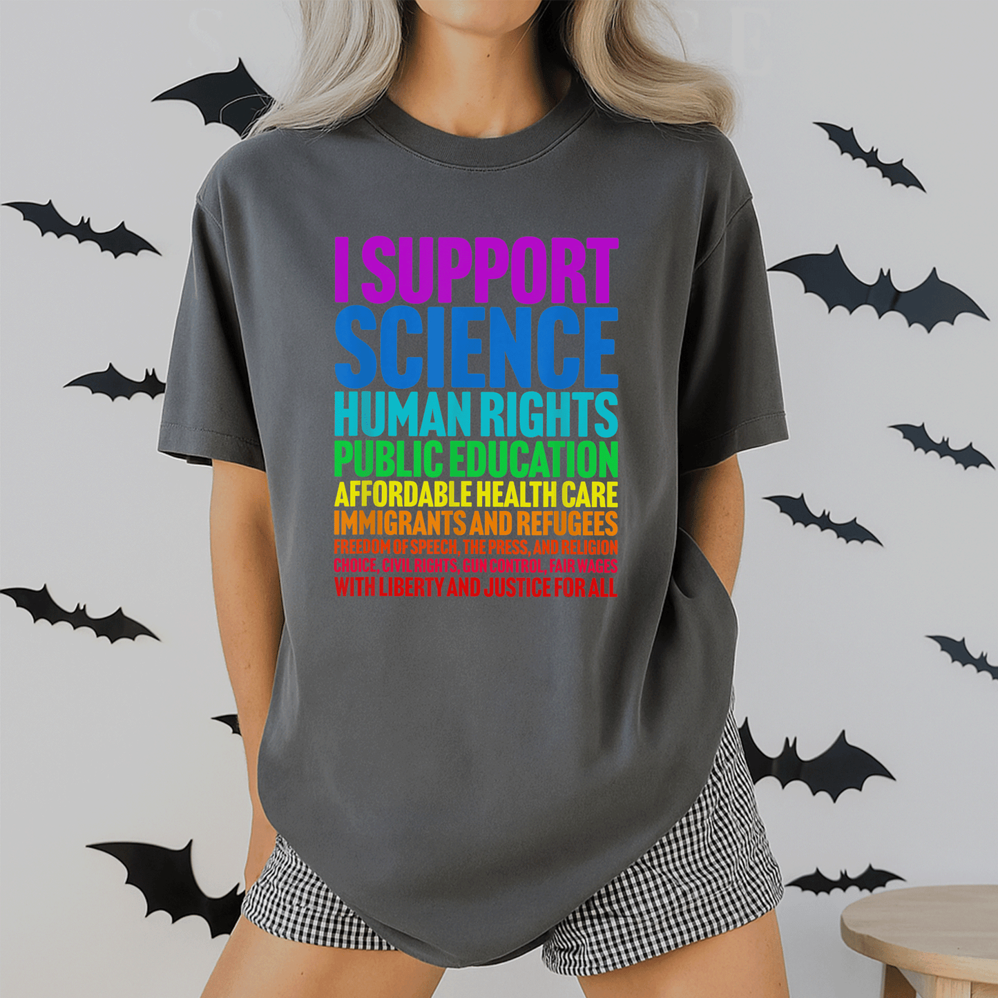 Shop the I Support Progressive Liberal Democratic Causes T-Shirt with Vibrant Design Perfect for Activists and Allies - 2