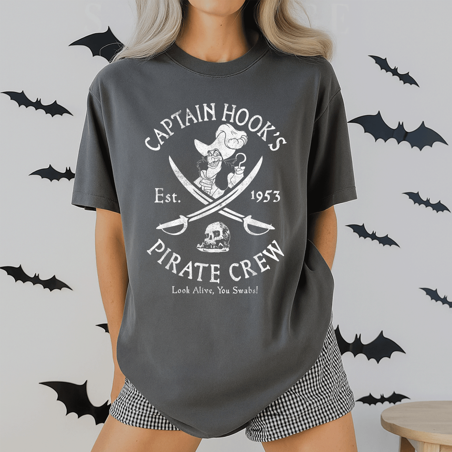 Disney Villains Captain Hook Pirate Crew Established 1953 Logo T-Shirt for Fans of Classic Animation and Adventure - 2