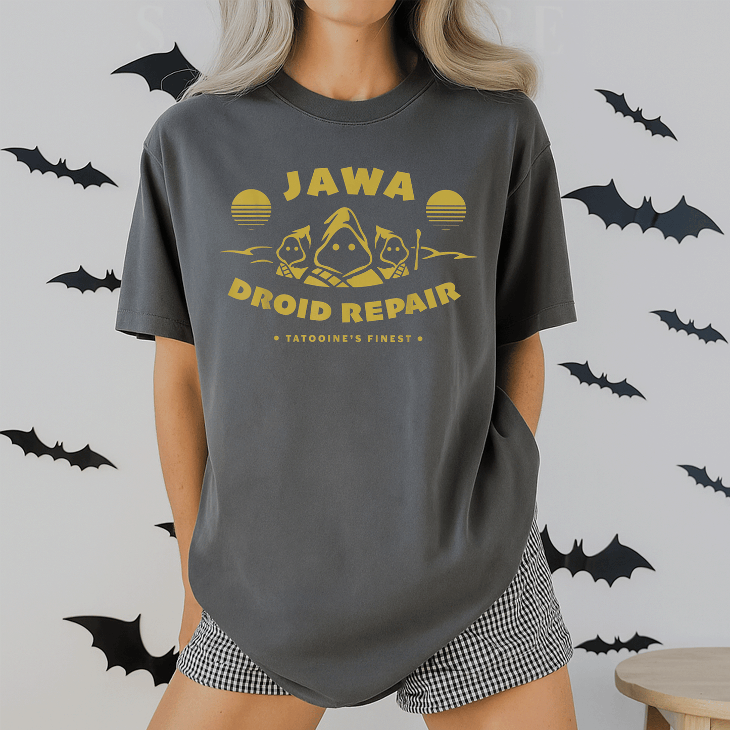 Star Wars Jawa Droid Repair T-Shirt - Tatooine's Finest Design for Fans of the Iconic Sci-Fi Universe and Droid Culture - 2
