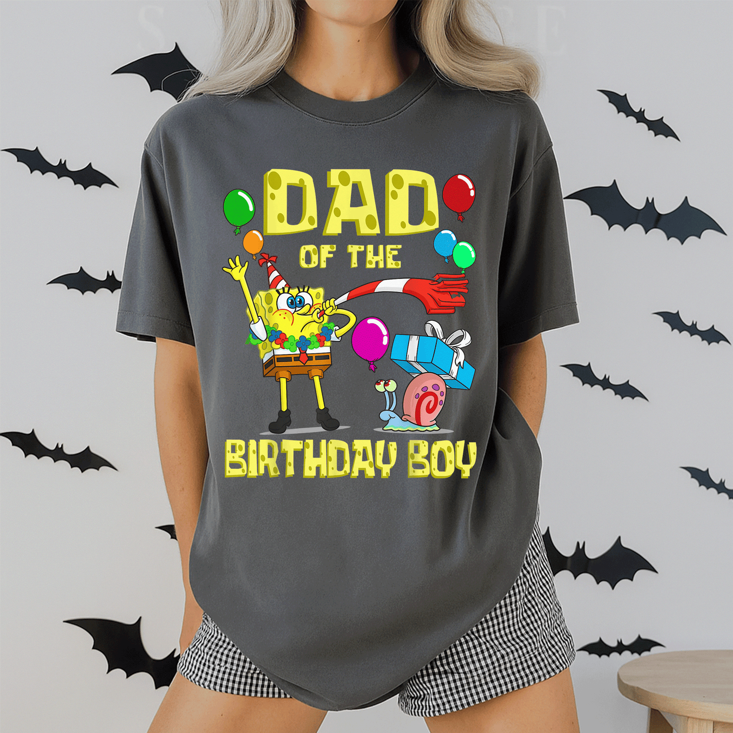 SpongeBob SquarePants Daddy of the Birthday Boy Theme Party T-Shirt for Fun Celebrations and Memorable Birthdays - 2