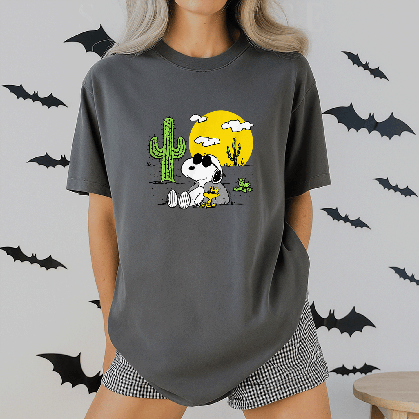 Snoopy and Woodstock Summer Adventure T-Shirt - Fun Peanuts Desert Graphic Tee for Fans of Classic Comics and Iconic Characters - 2