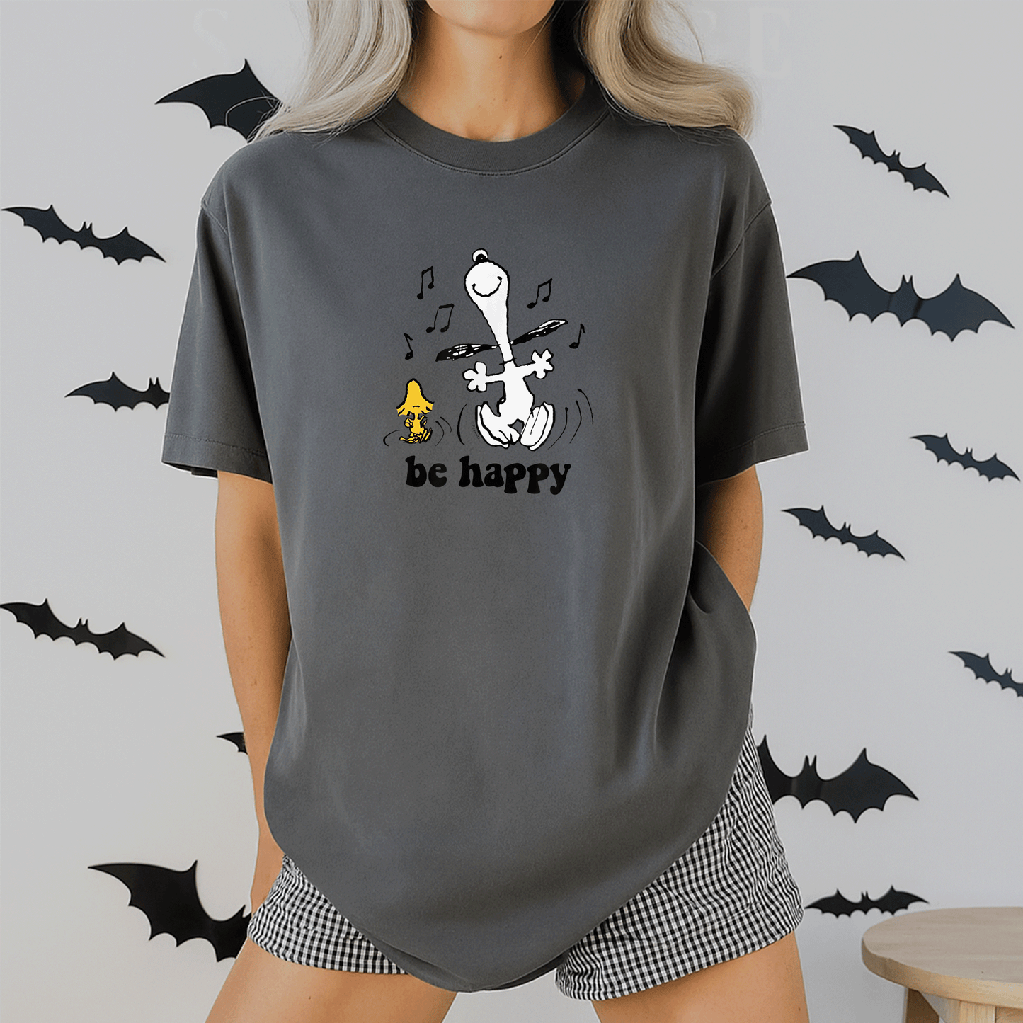 Peanuts Be Happy Dance T-Shirt Featuring Snoopy and Woodstock – Fun and Colorful Graphic Tee for Fans of All Ages - 2