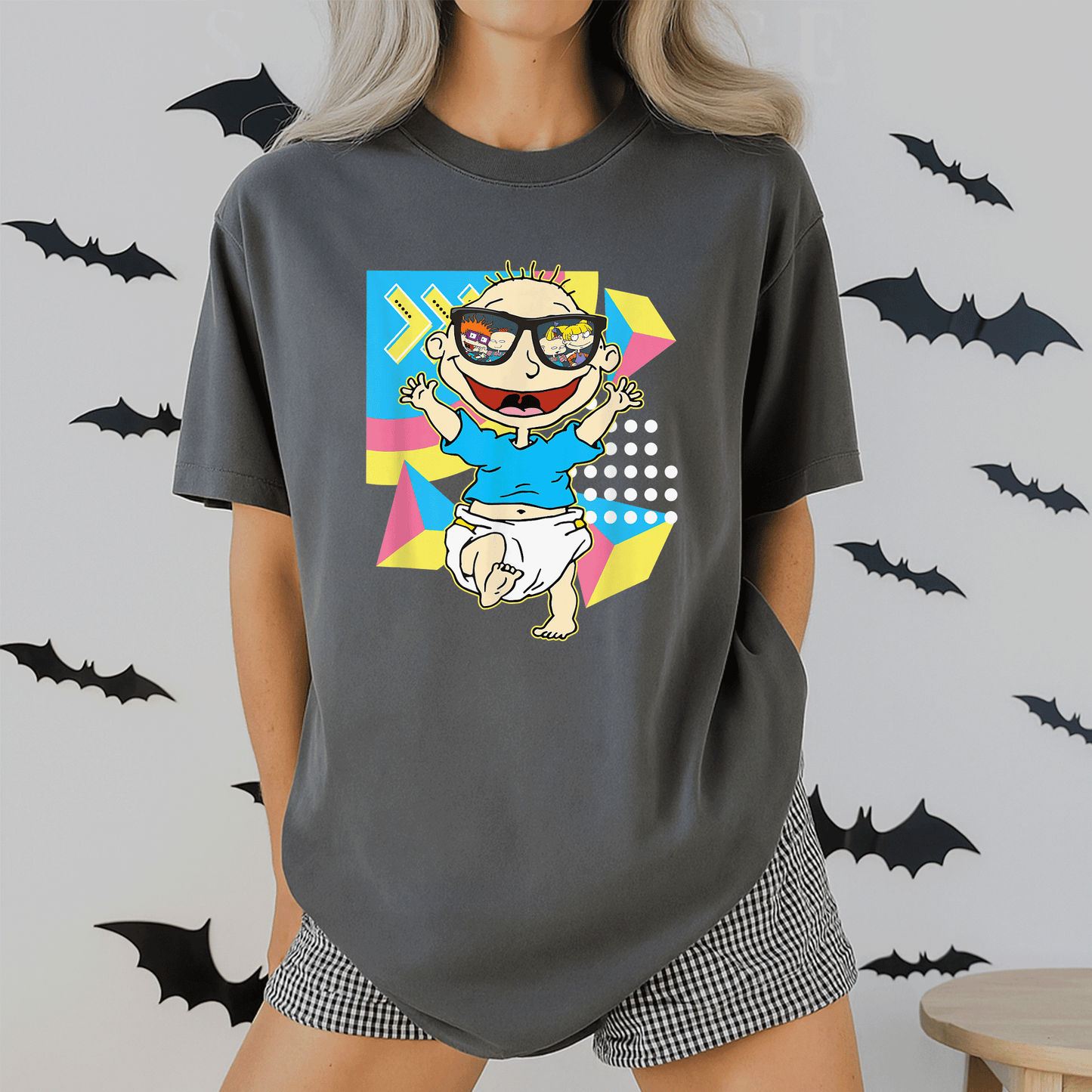 Mademark x Rugrats Tommy Pickles Sunglasses Reflection T-Shirt Perfect for Fans of Iconic 90s Cartoon Nostalgia and Style - 2