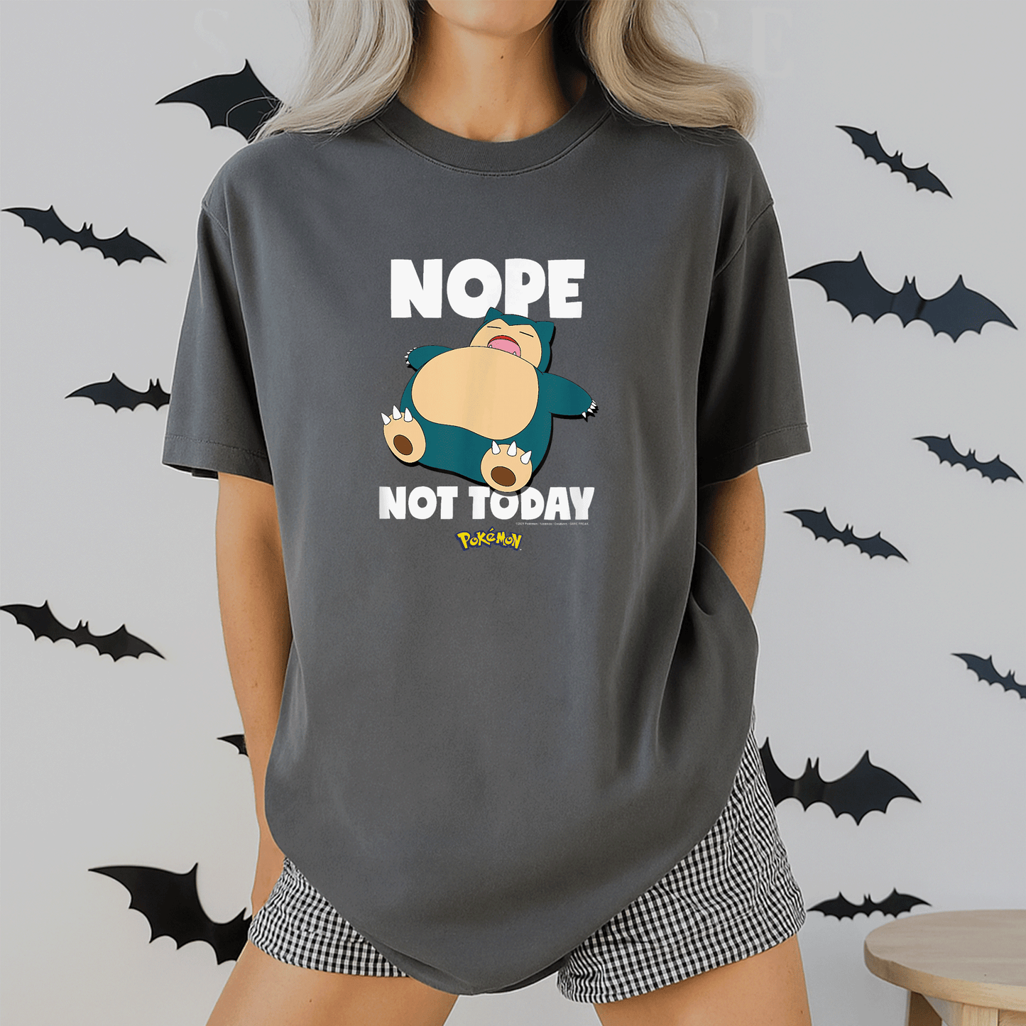 Cozy Pokémon Nope Not Today Snorlax T-Shirt: Fun Design Perfect for Fans Who Love to Chill and Relax in Style! - 2