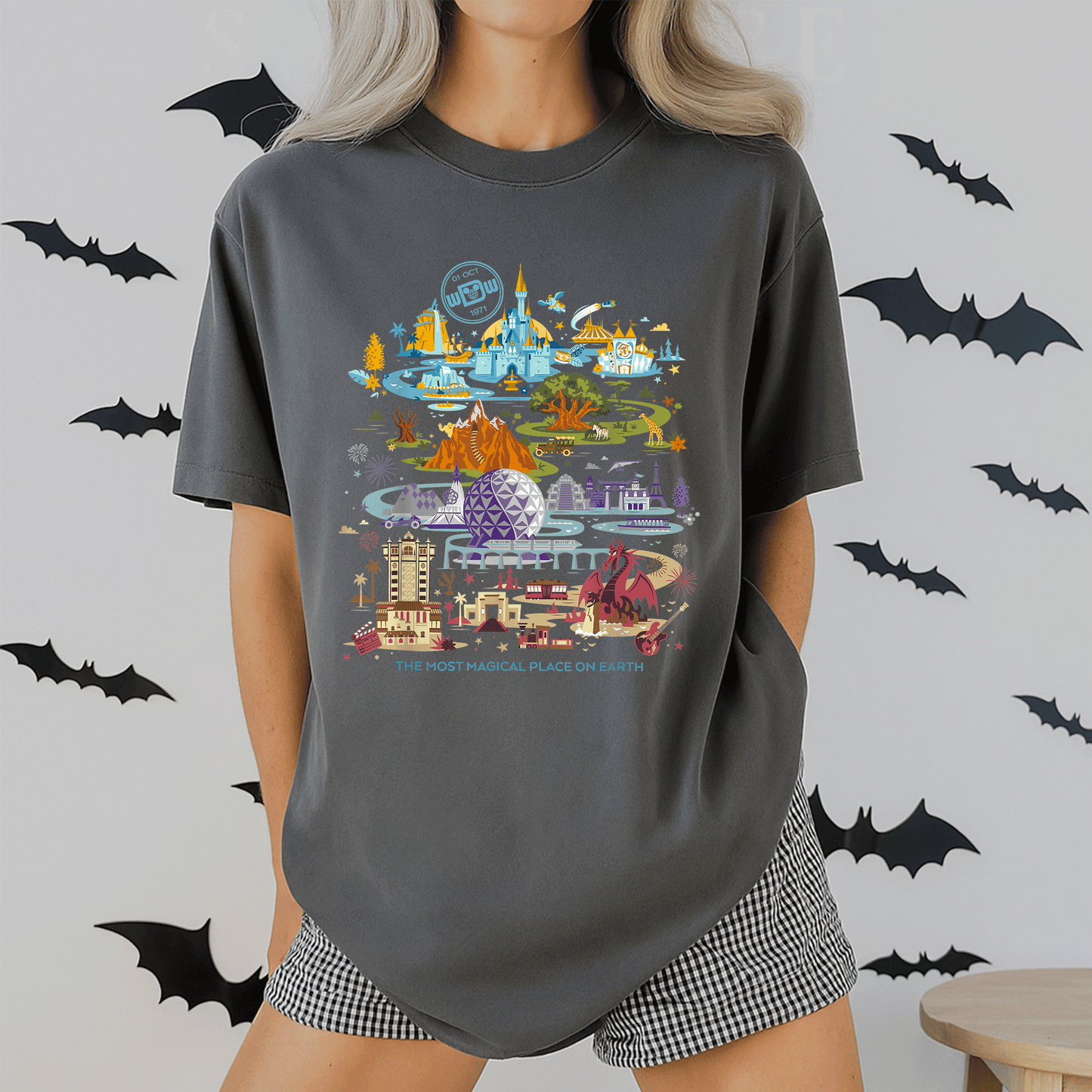 Celebrate Magic with the Disney Walt Disney World 50th Anniversary T-Shirt Featuring Iconic Characters and Vibrant Design - 2