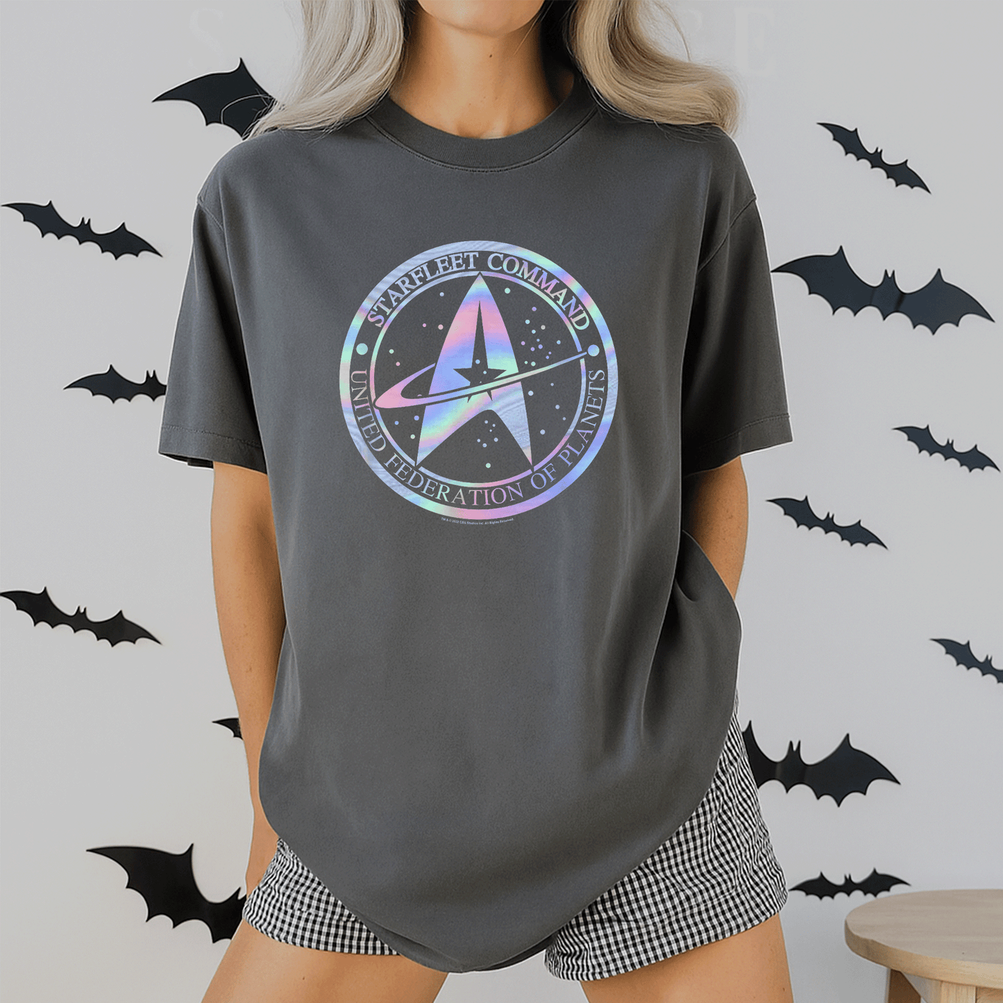 Star Trek Starfleet Command Hologram Fill T-Shirt - Stylish Graphic Tee for Fans of Sci-Fi and Space Exploration - 2