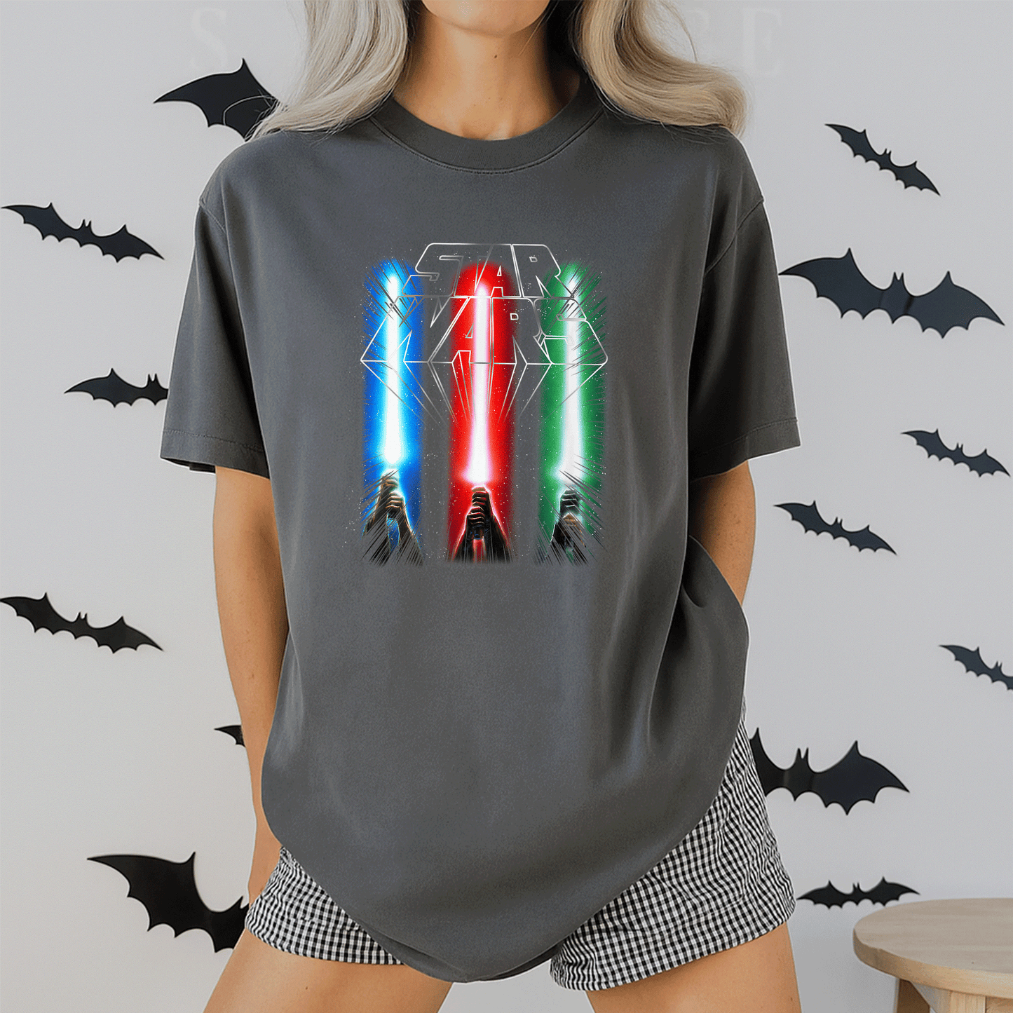 Star Wars Classic Epic Lightsabers Jedi Force Logo T-Shirt for Fans – Cool Graphic Tee for Movie Lovers and Collectors - 2