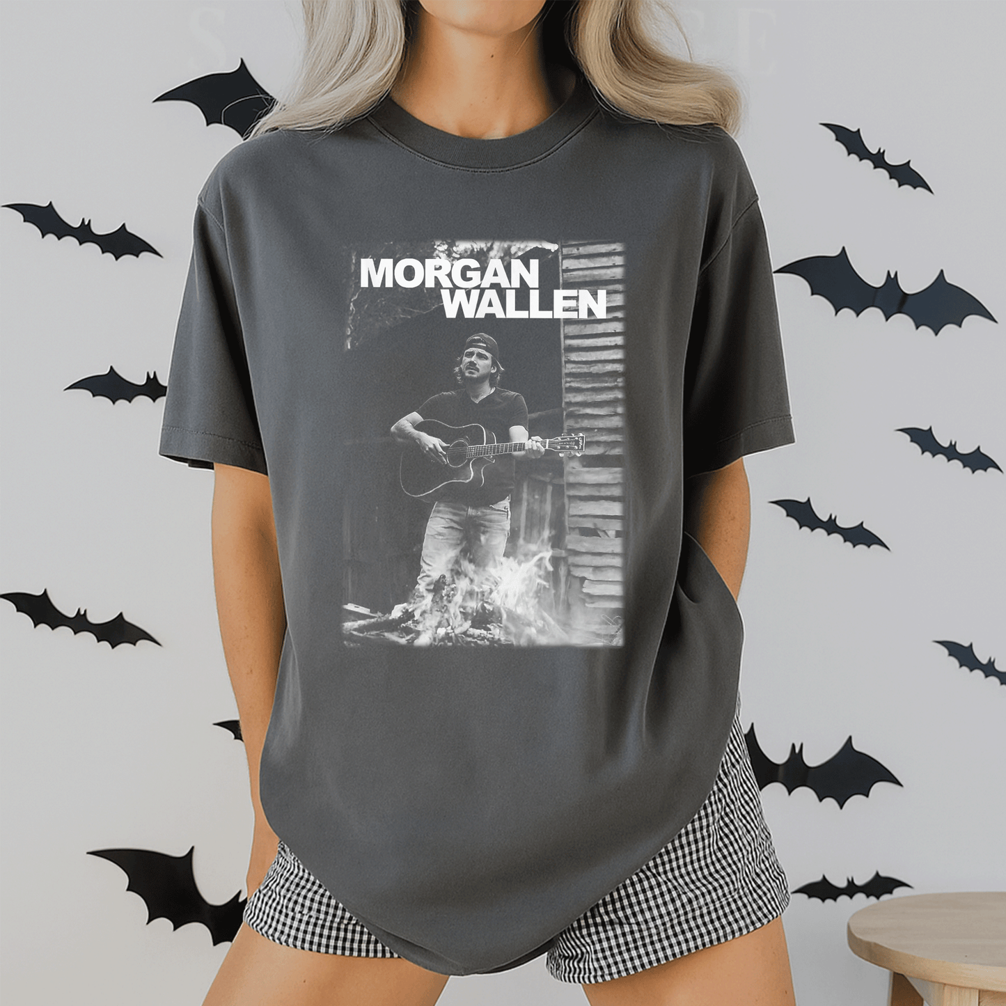 Official Morgan Wallen Guitar Photo T-Shirt - Stylish Tribute to Country Music Icon with Striking Graphic Design - 2