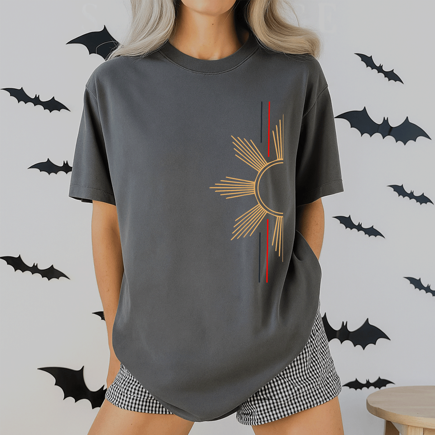 Shop the Minimalist Filipino Sun T-Shirt – A Stylish and Vibrant Graphic Tee Celebrating Filipino Culture and Sunshine! - 2