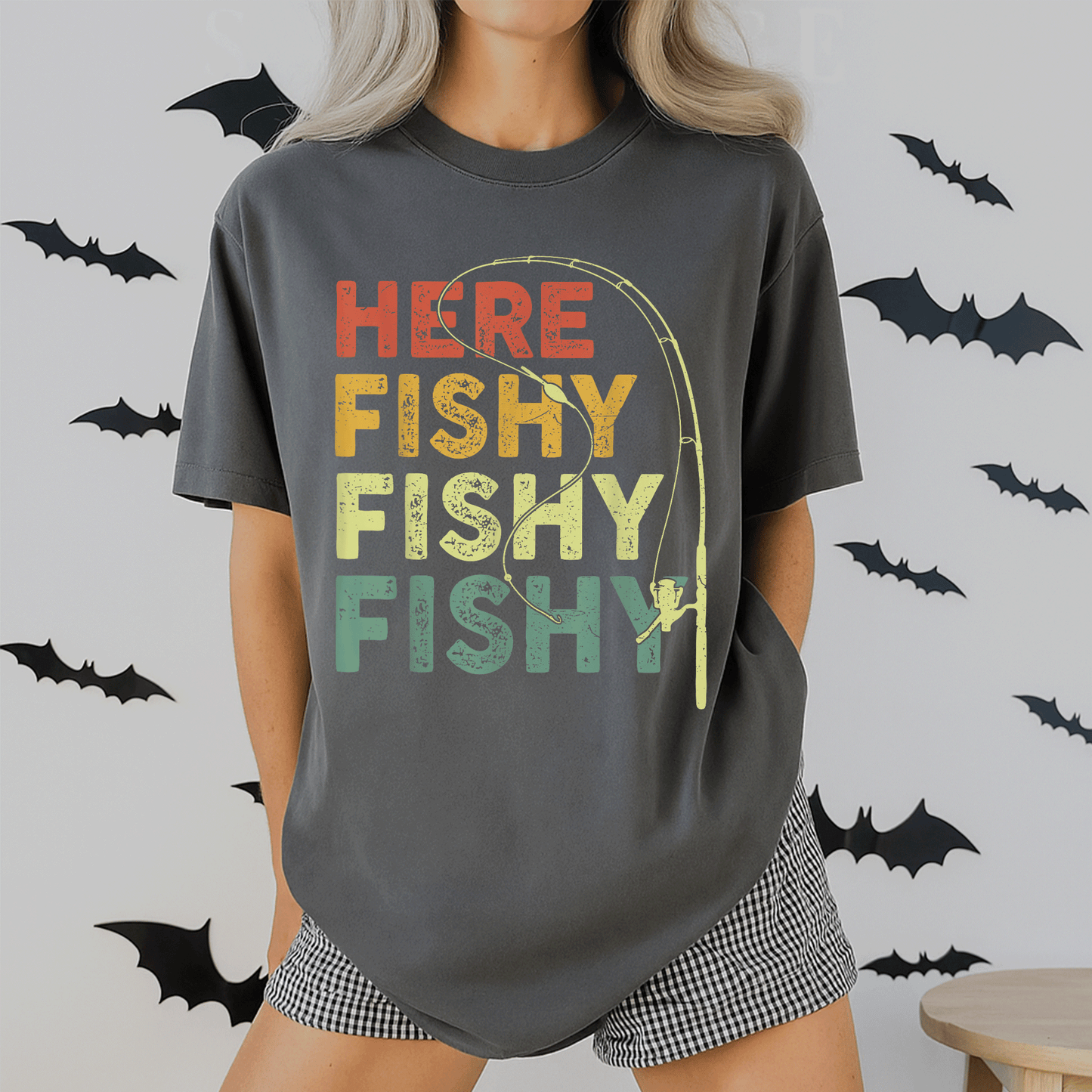 Funny Here-Fishy Shirt for Fishing Enthusiasts, Bass Fish Design T-Shirt for Dads, Kids, Boys, and Men - Great Gift Idea! - 2