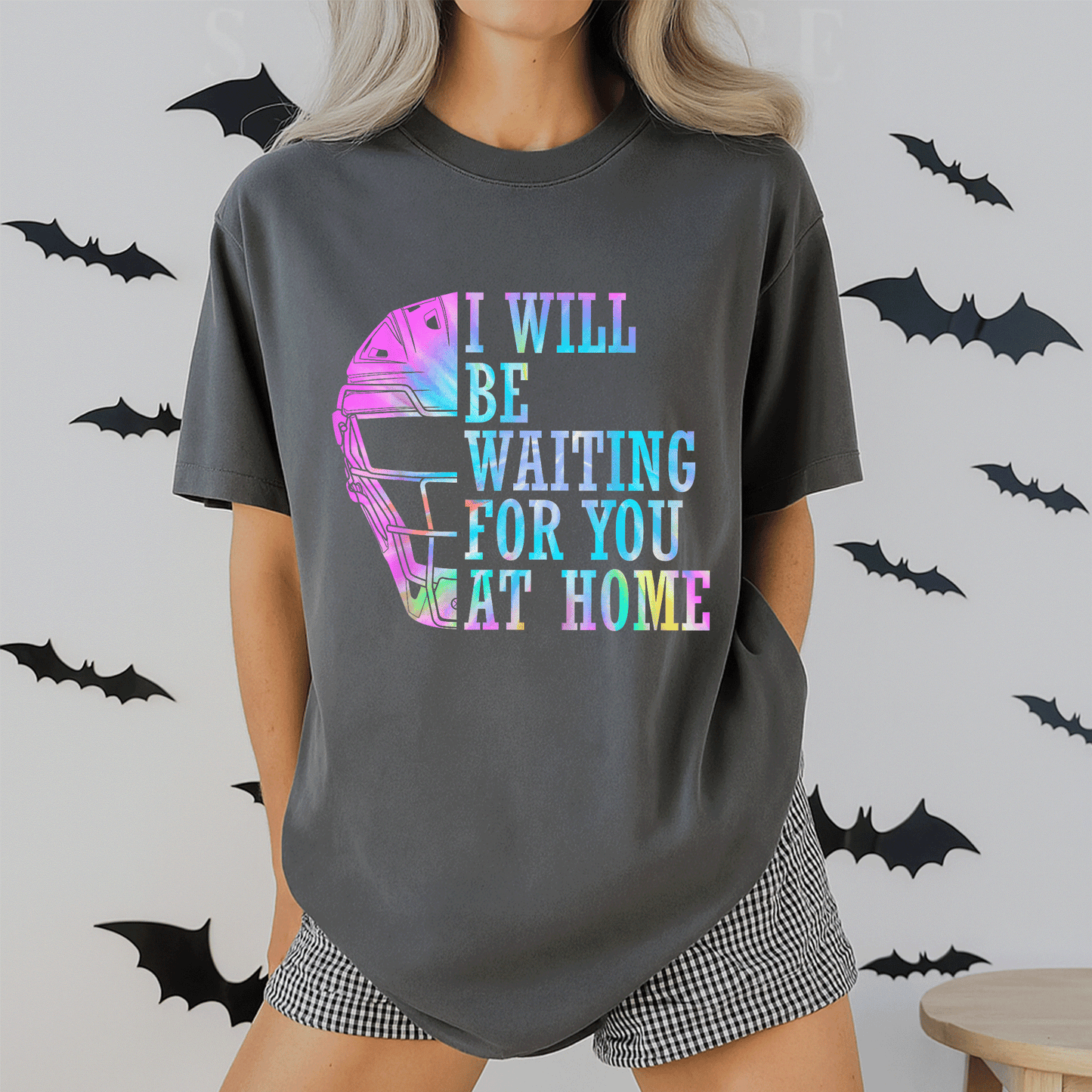 Cute I Will Be Waiting For You At Home Softball Catcher T-Shirt for Softball Lovers - Perfect Gift for Athletes and Fans - 2