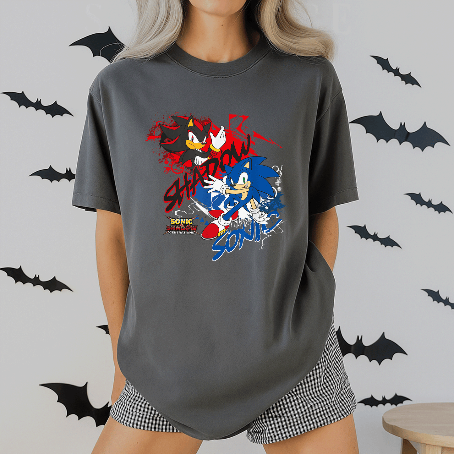 Sonic X Shadow Generations T-Shirt Featuring Iconic Duo Shadow and Sonic in Dynamic Design for Fans of All Ages - 2