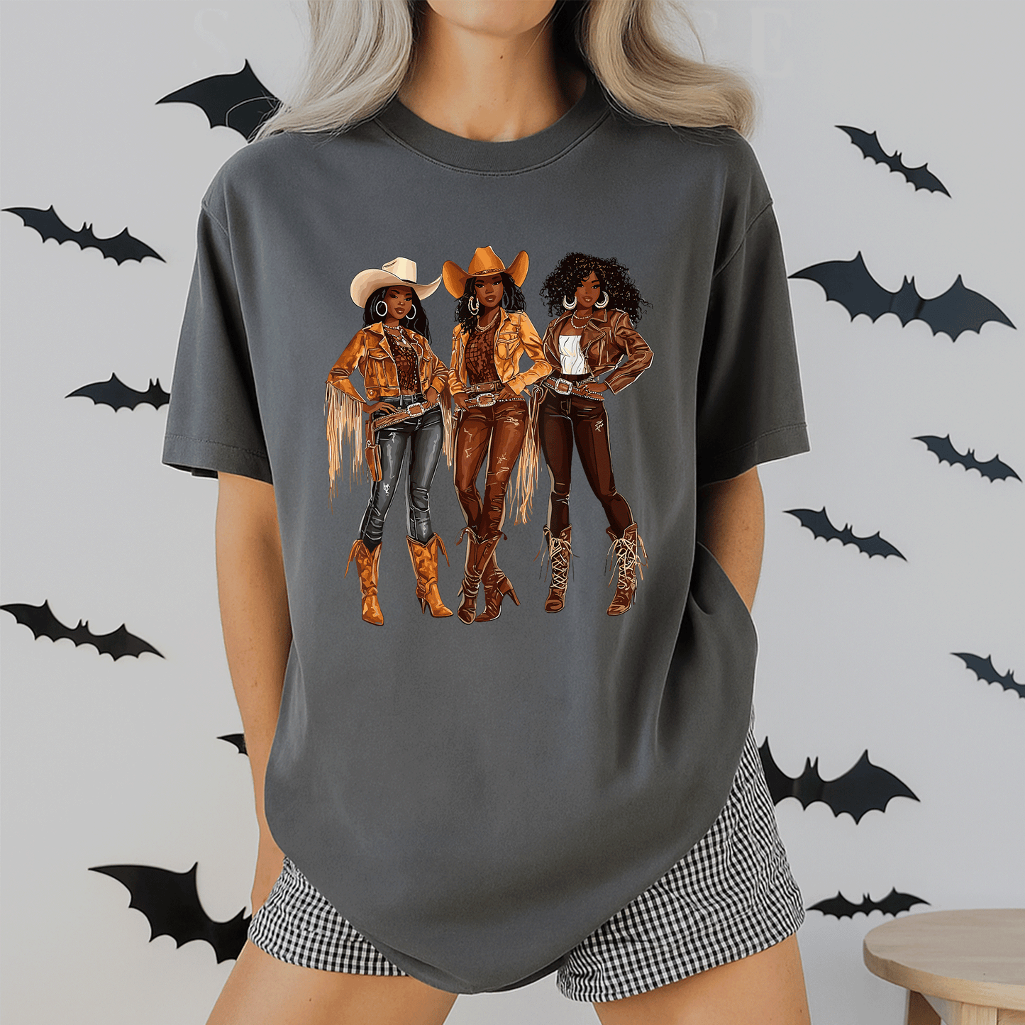 Stylish Black African American Cowgirl T-Shirt for Rodeo Fans in Western Country Texas - Perfect for All Occasions! - 2