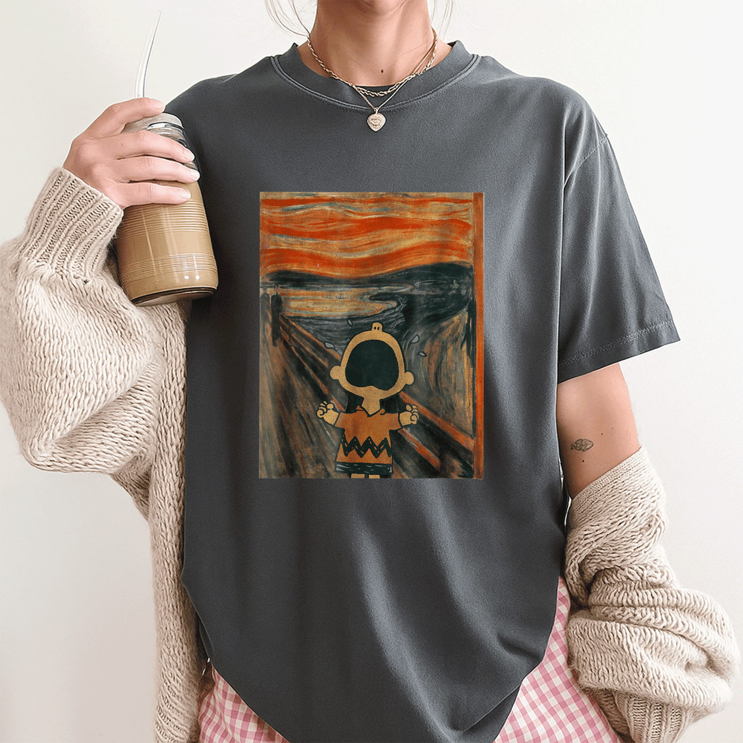 Charlie Scream Peanuts Artsy T-Shirt for Fans of Classic Comics Fun Unique Design Perfect Gift for Cartoon Lovers - 3