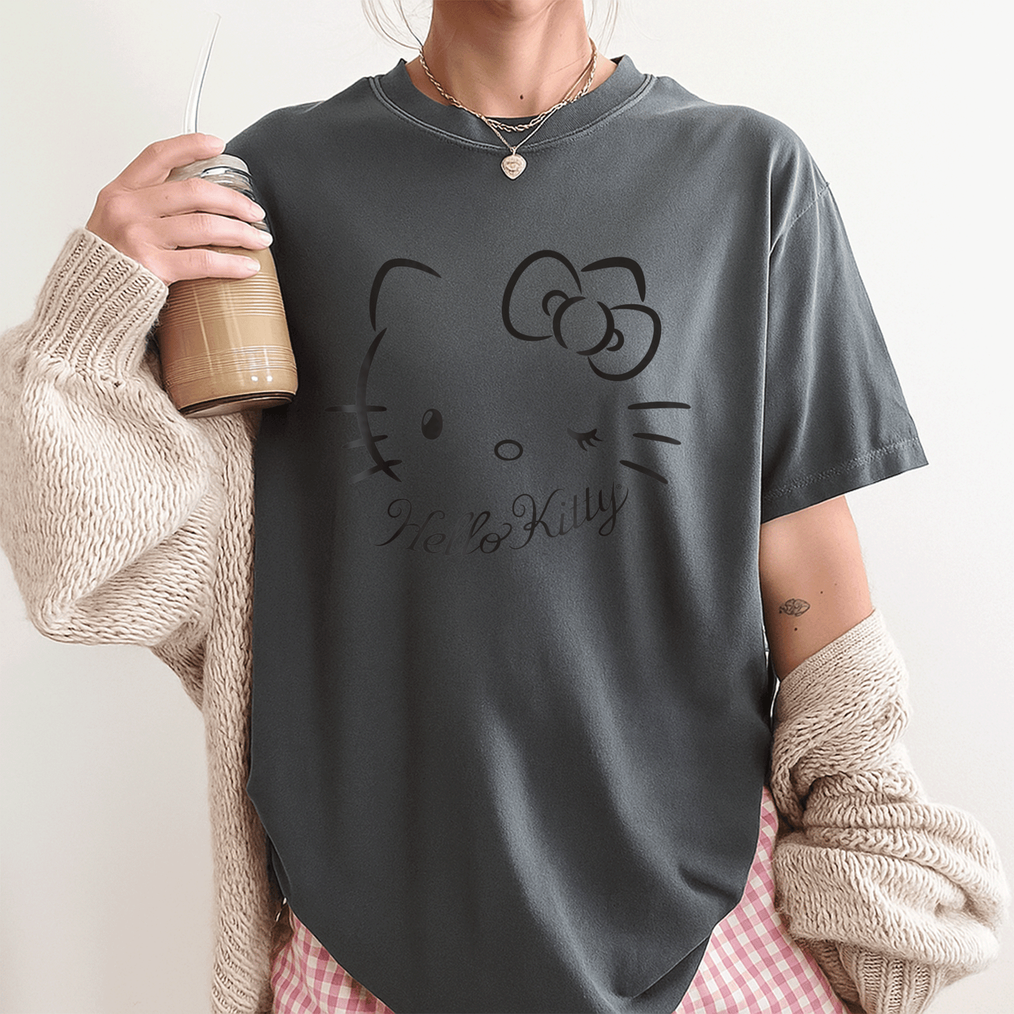 Charming Hello Kitty Winking Tee Shirt for Kids and Adults - Cute and Playful Design Perfect for Everyday Wear - 3