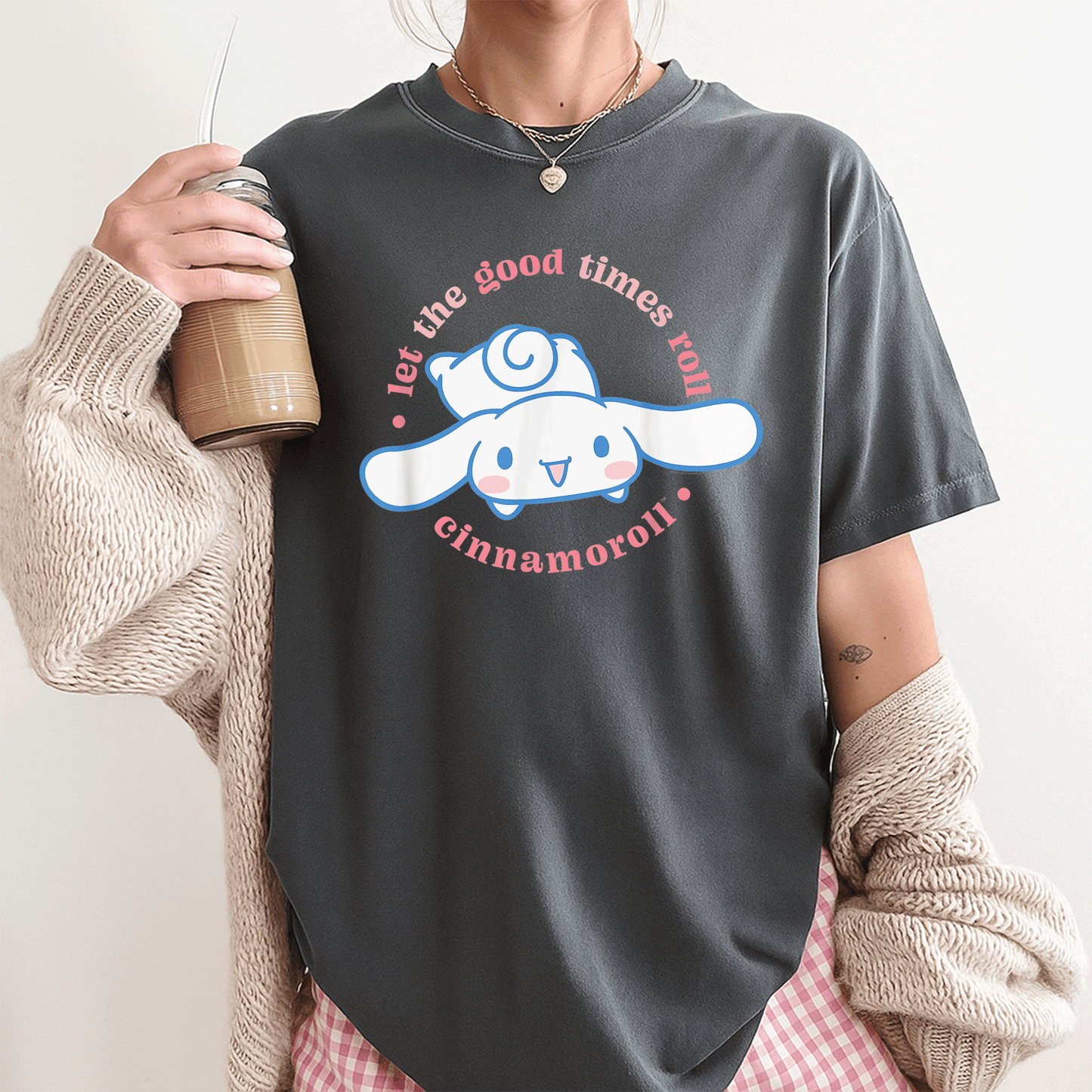 Cute Cinnamoroll Let the Good Times Roll T-Shirt for Fans – Adorable Graphic Tee Featuring Charming Cinnamoroll Design - 3