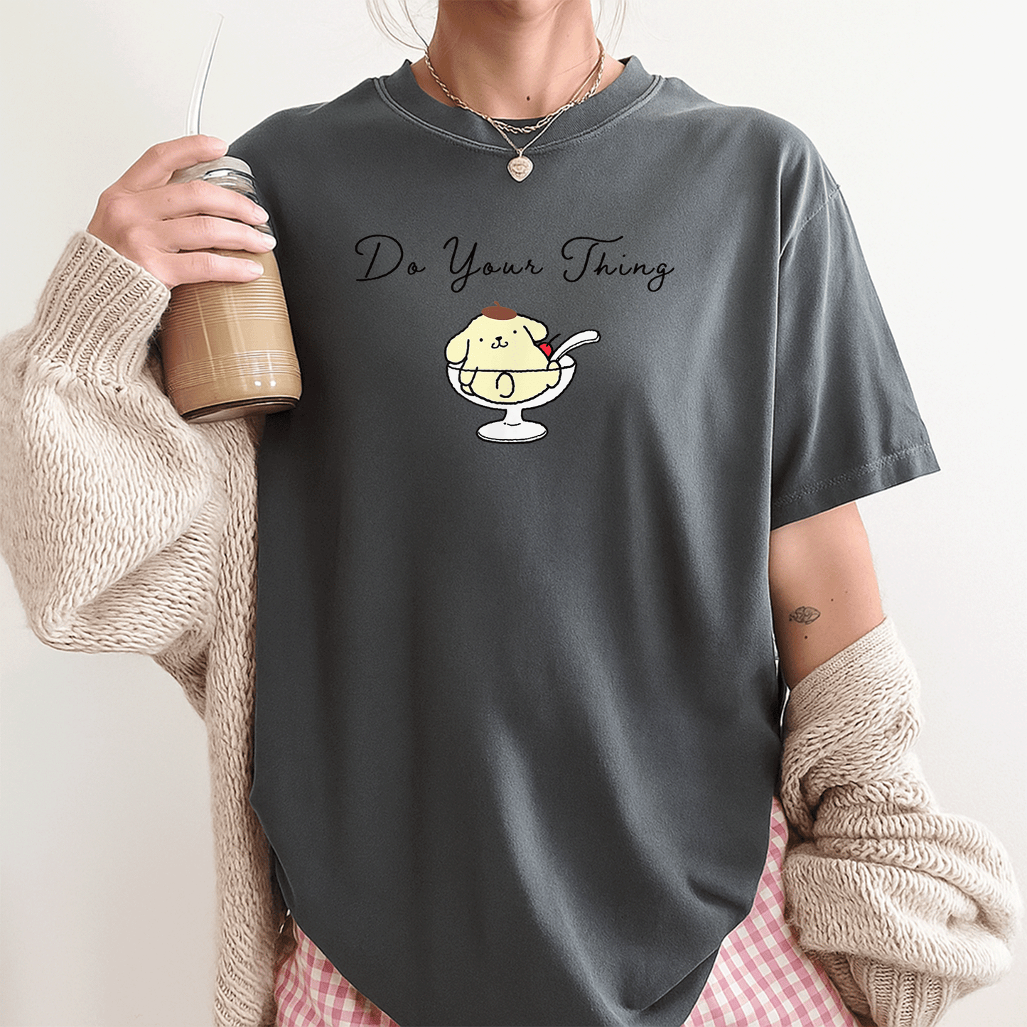 Pompompurin Do Your Thing T-Shirt - Cute and Comfy Sanrio Style Tee Featuring Adorable Pompompurin Design for Fans - 3