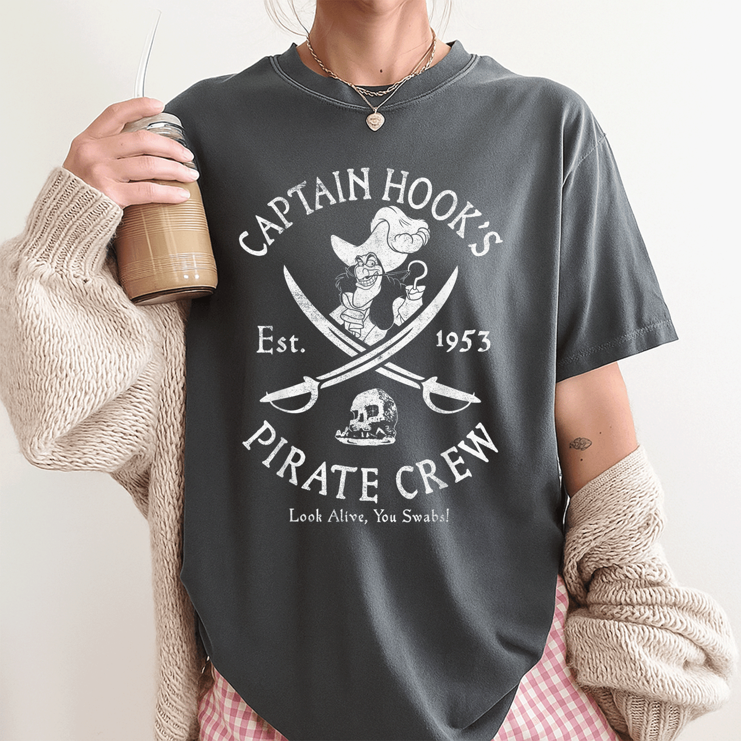 Disney Villains Captain Hook Pirate Crew Established 1953 Logo T-Shirt for Fans of Classic Animation and Adventure - 3