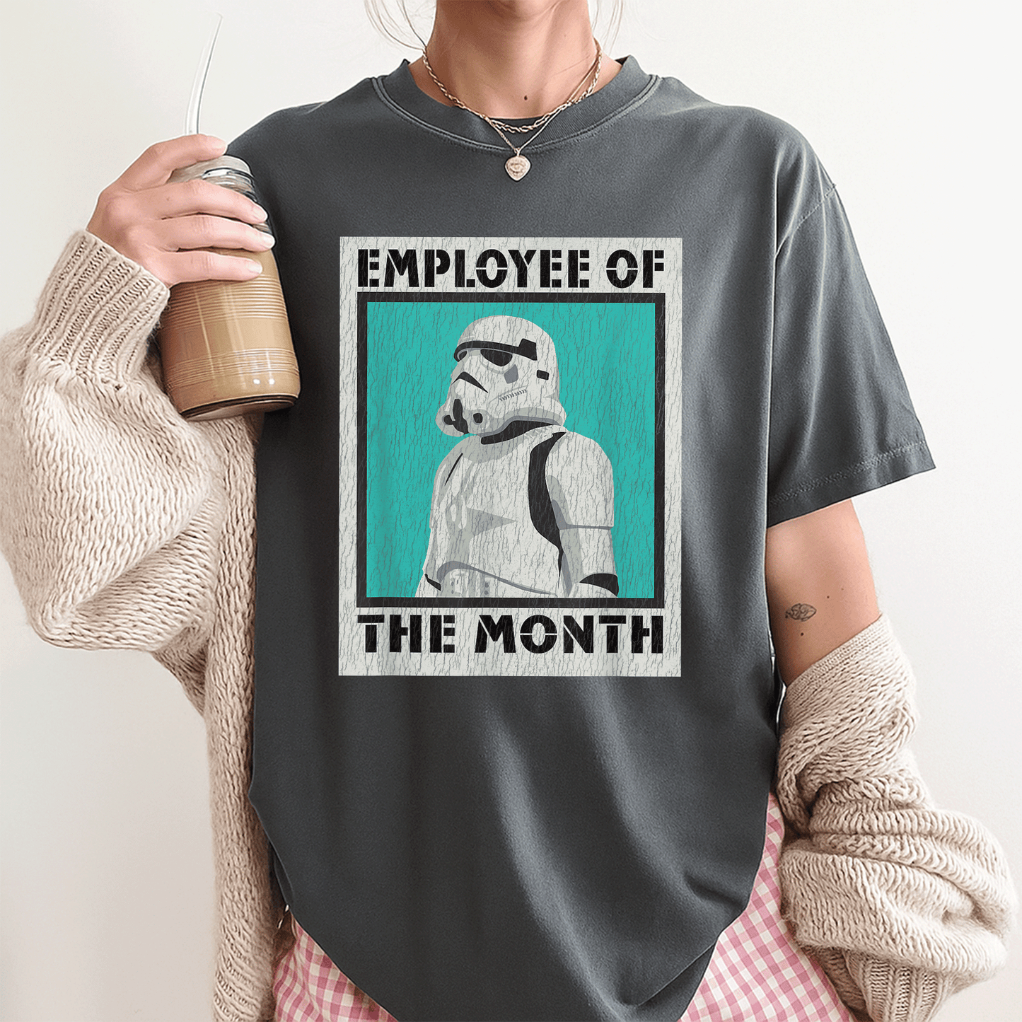 Star Wars Stormtrooper Employee of The Month T-Shirt Perfect for Fans of Galactic Humor and Sci-Fi Style - 3