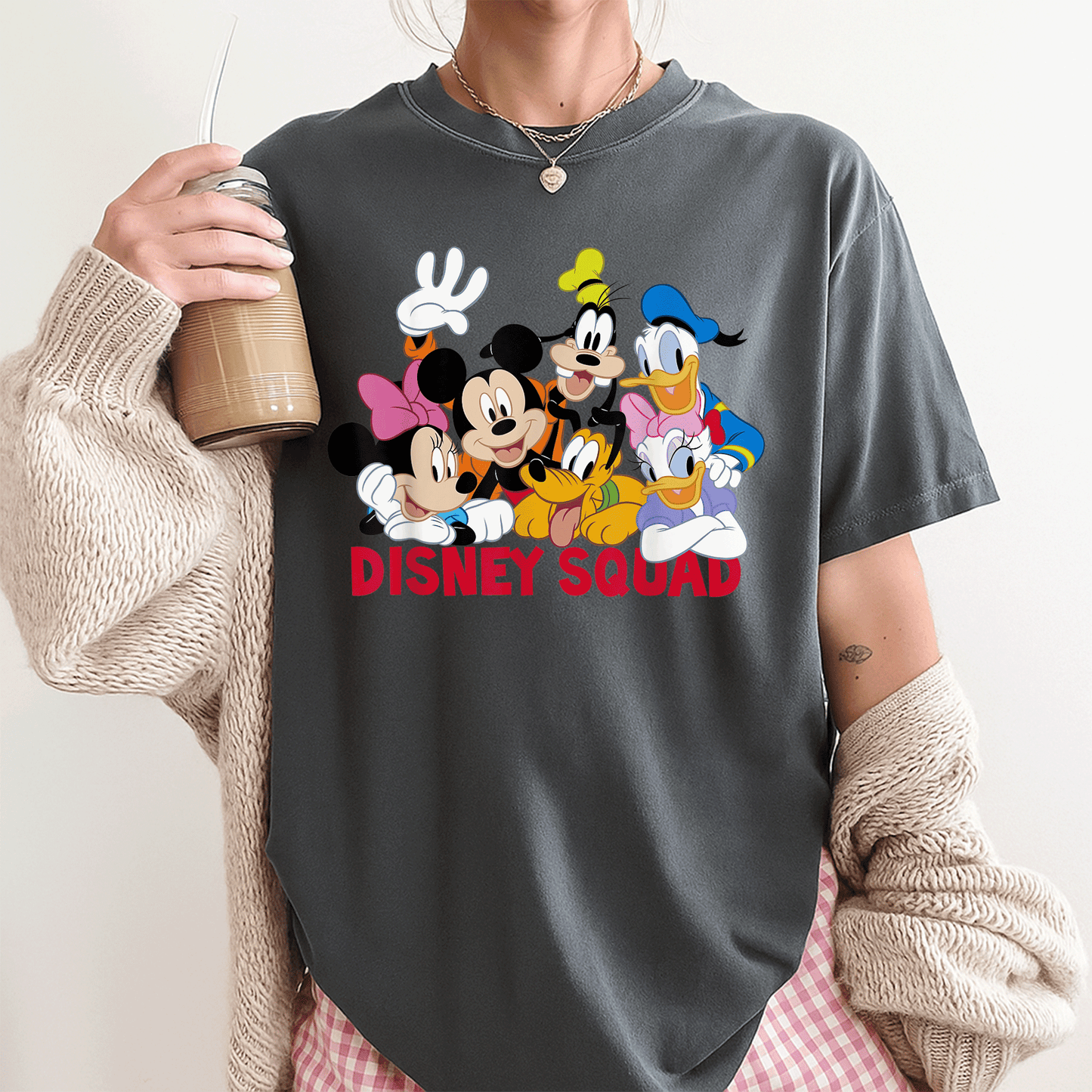 Disney Mickey and Friends Squad T-Shirt Fun Graphic Tee Featuring Classic Characters Perfect for Kids and Disney Fans - 3