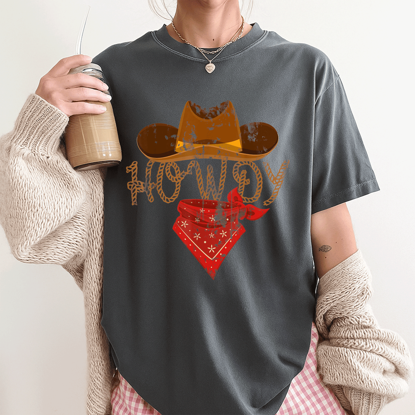 Howdy Cowboy T-Shirt for Men and Women Featuring a Fun Western Graphic, Perfect for Casual Wear and Country Lovers - 3