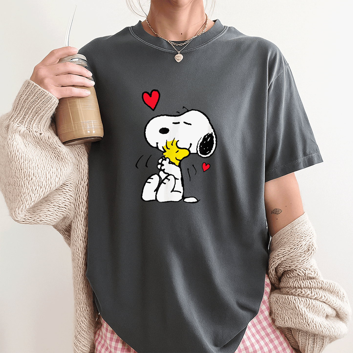 Snoopy Lots Of Love T-Shirt for Peanuts Fans | Cute and Playful Graphic Tee Featuring Iconic Snoopy Design - 3