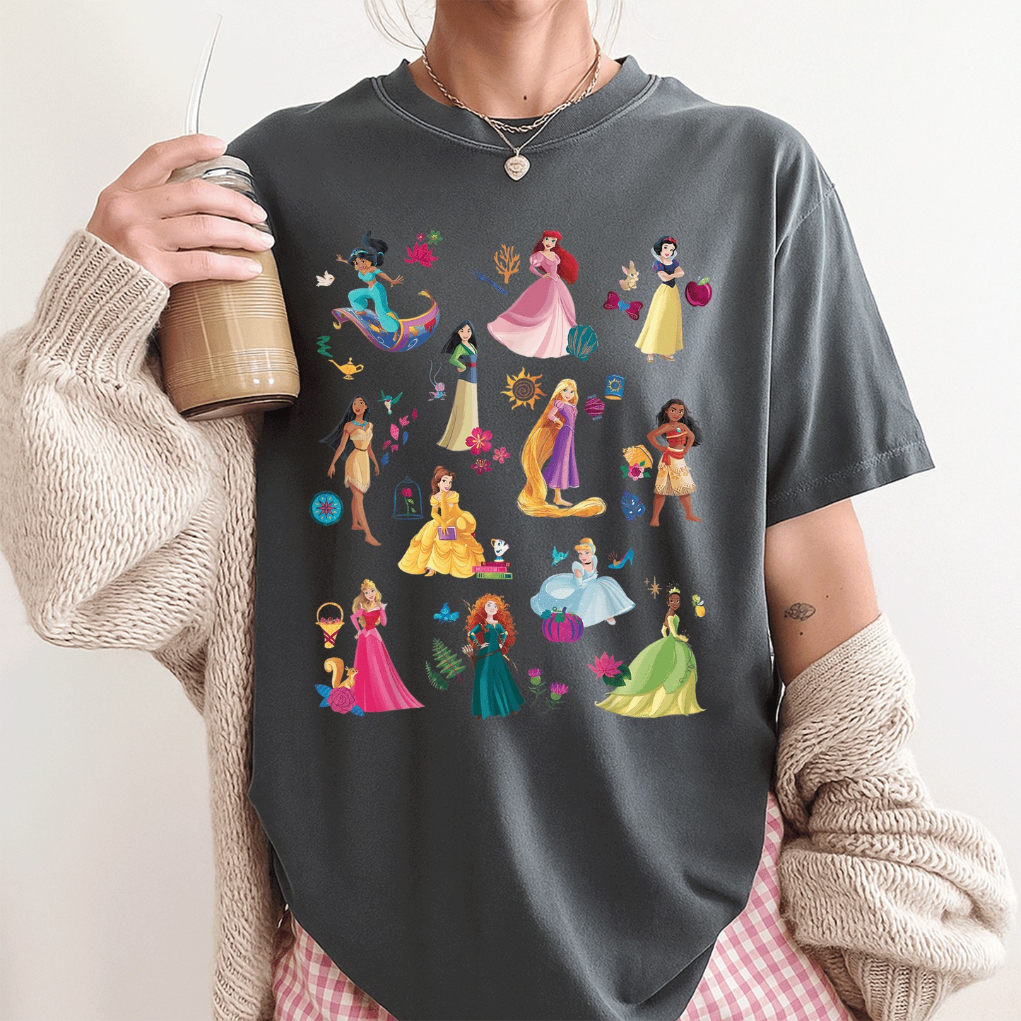 Disney Princess Magical Print T-Shirt for Girls Featuring Enchanting Designs of Beloved Characters - Perfect for Everyday Adventure - 3