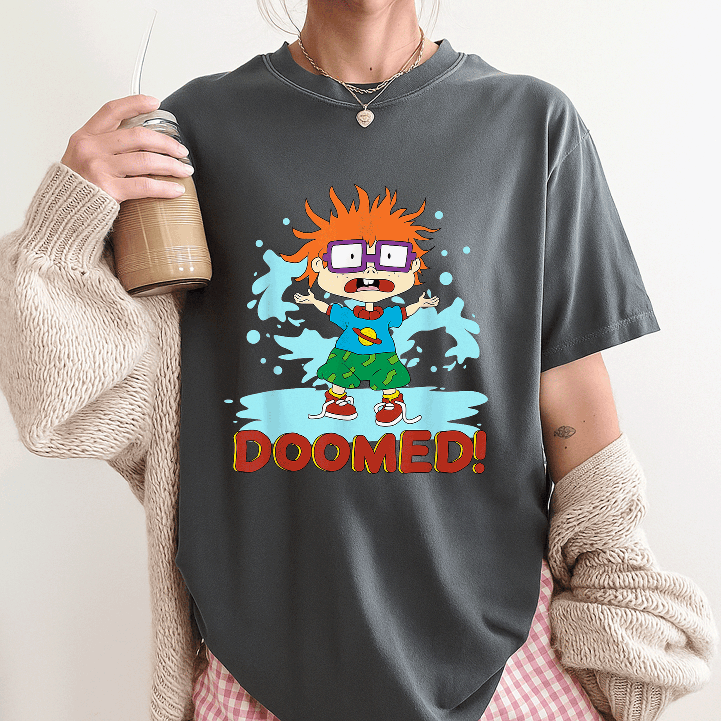 Mademark x Rugrats Chuckie T-Shirt - Fun and Colorful Cartoon Design for Nostalgic Fans of the Classic Show! - 3