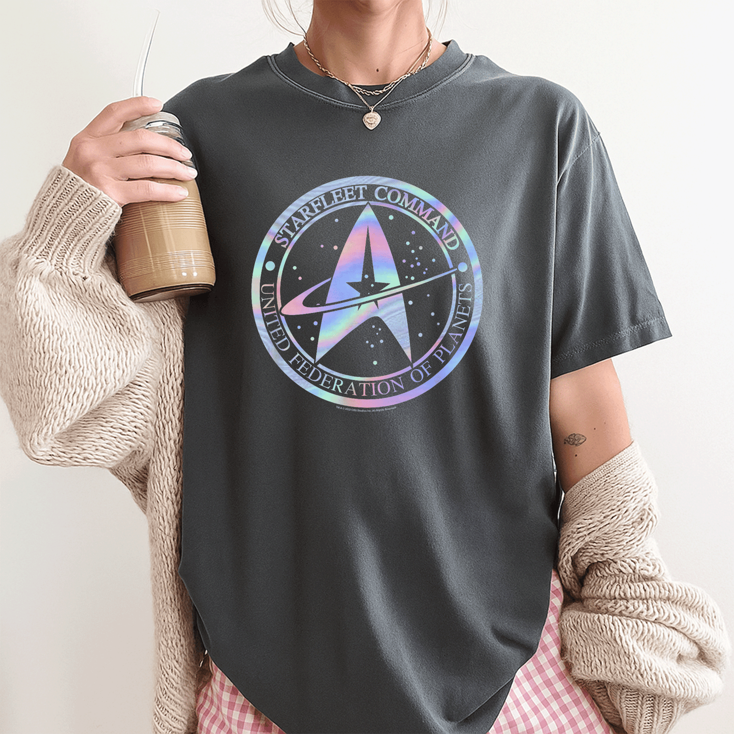 Star Trek Starfleet Command Hologram Fill T-Shirt - Stylish Graphic Tee for Fans of Sci-Fi and Space Exploration - 3
