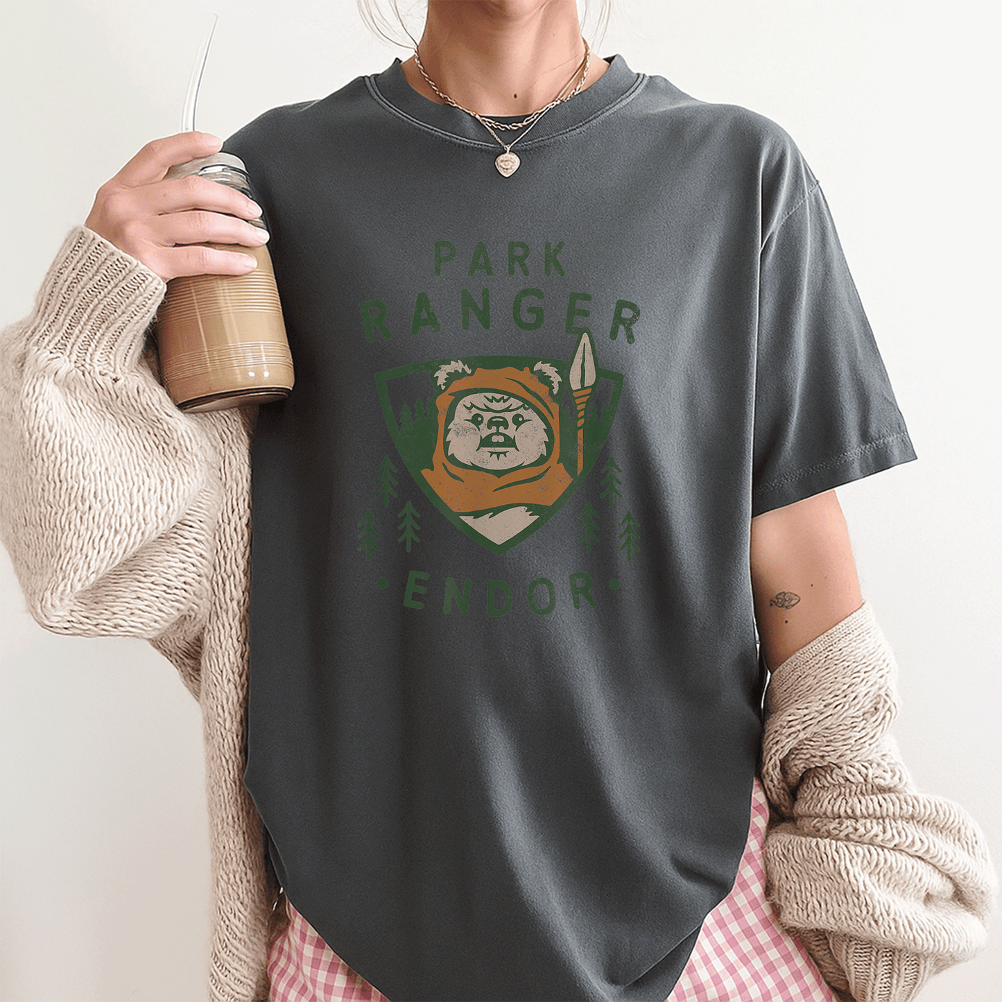 Star Wars Ewok Park Ranger Endor T-Shirt Featuring Unique Artwork - Perfect Gift for Fans and Outdoor Lovers! - 3