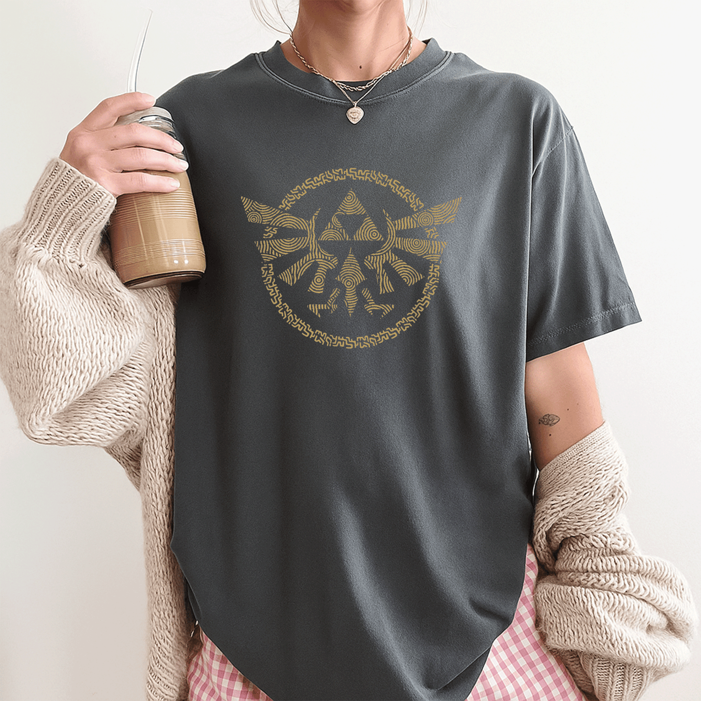 Legend of Zelda Tears of the Kingdom Hyrule Crest V2 T-Shirt – Stylish Graphic Tee for Gamers and Fans of Hyrule Adventure - 3