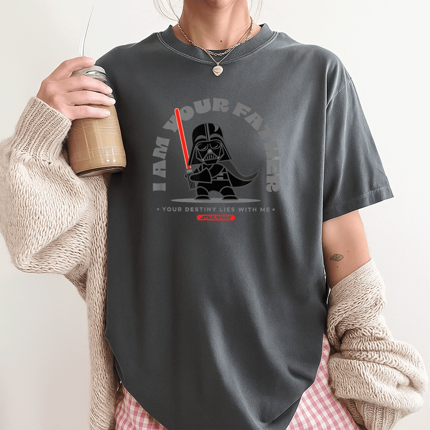 Stand Strong with the Amazon Essentials Star Wars Darth Vader T-Shirt 'I Am Your Father' - Perfect for Fans and Collectors! - 3