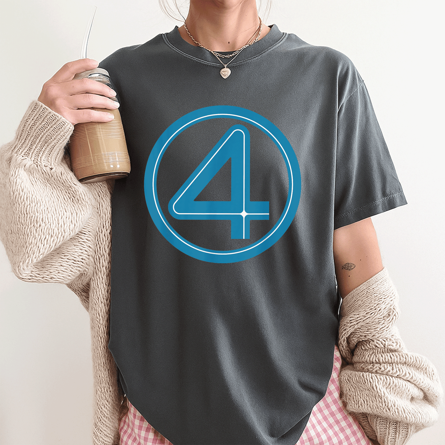 Marvel Studios The Fantastic Four First Steps Iconic Costume T-Shirt - Perfect for Fans and Superhero Enthusiasts! - 3