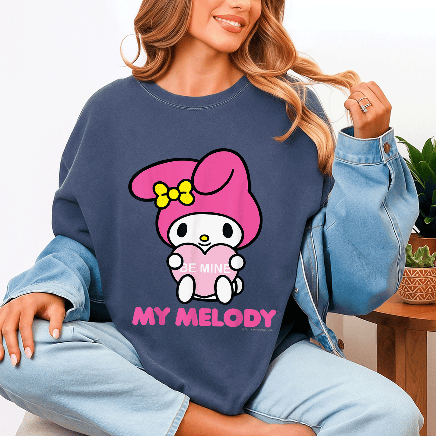 Cute My Melody Be Mine Valentine Tee Perfect for Lovebirds and Sanrio Fans Cute and Cozy Heart Design for Valentine's Day - 4