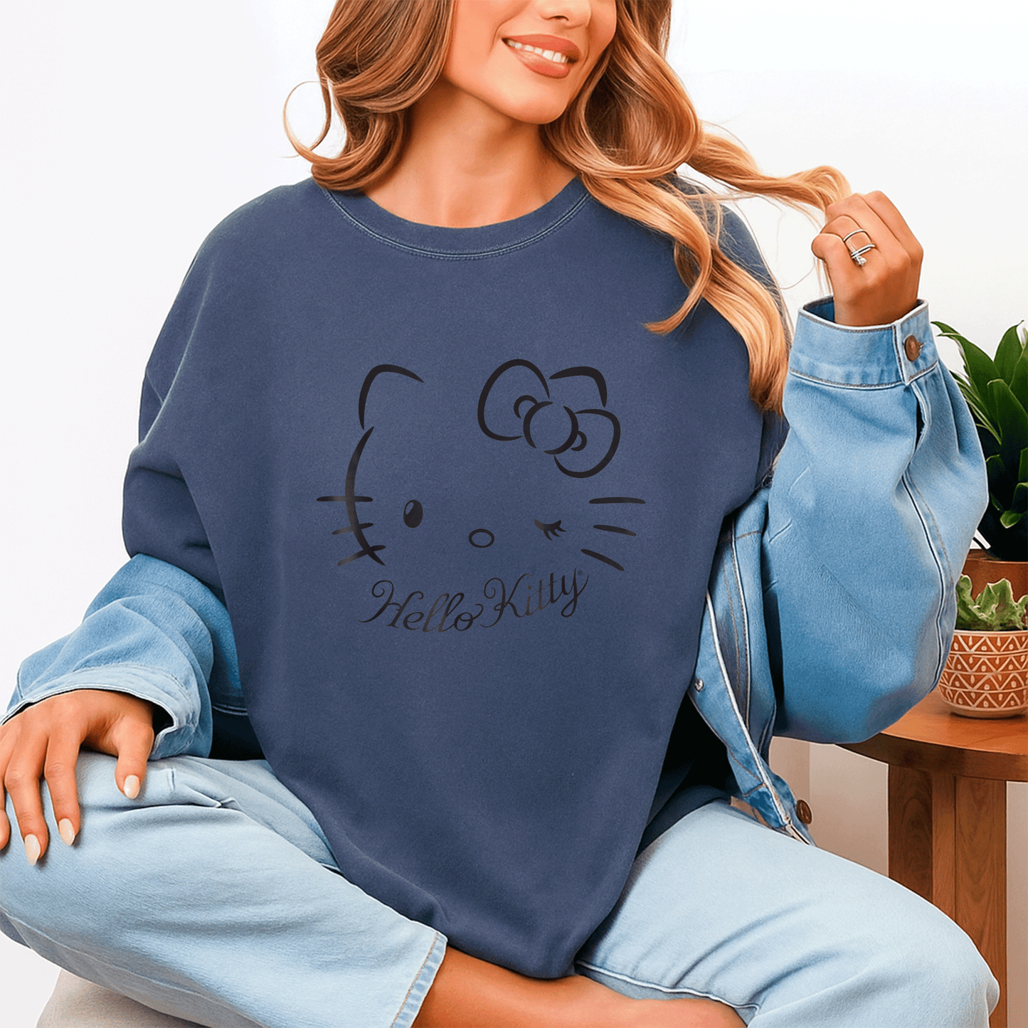 Charming Hello Kitty Winking Tee Shirt for Kids and Adults - Cute and Playful Design Perfect for Everyday Wear - 4
