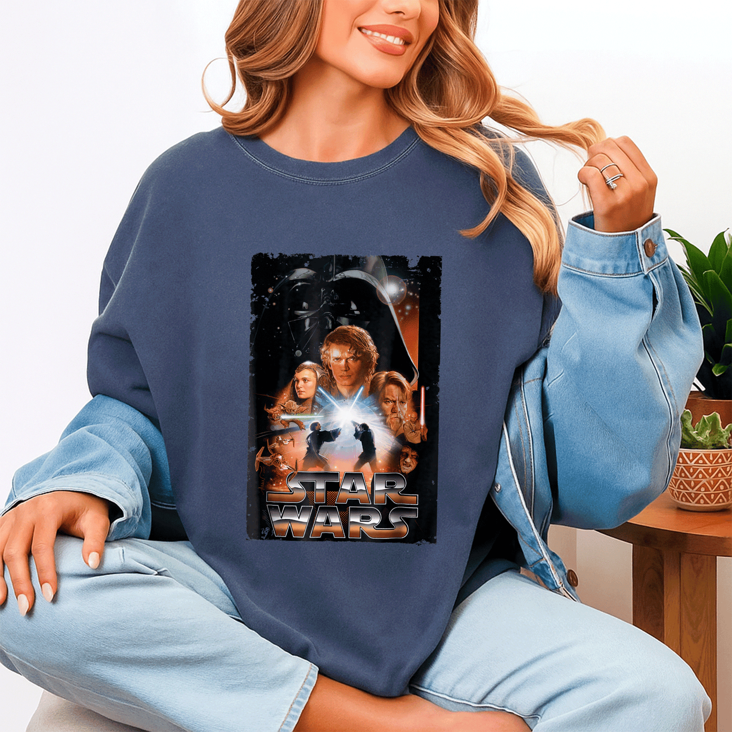 Star Wars Revenge of the Sith Graphic T-Shirt Featuring Iconic Movie Poster Design for Fans and Collectors - 4