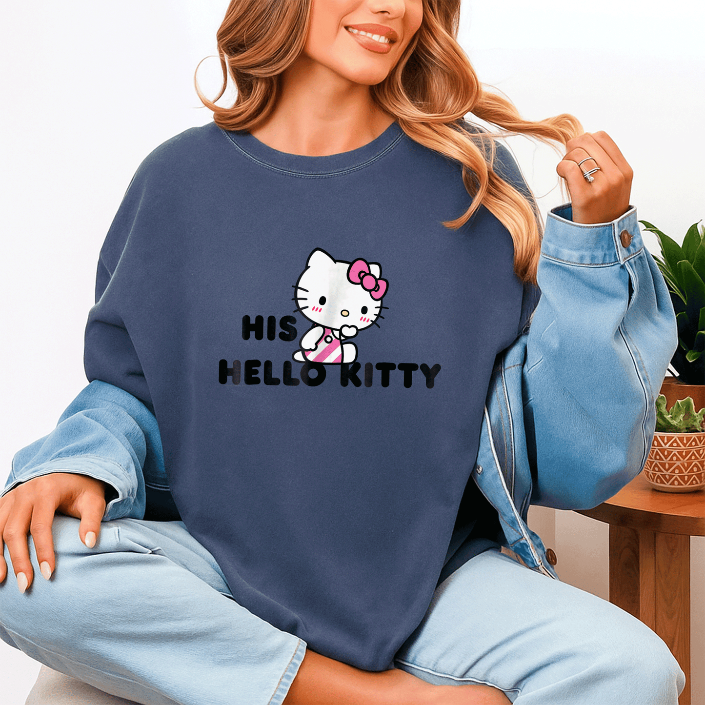Cute Hello Kitty and Dear Daniel Couples Tee Shirt for Matching Outfits, Perfect for Romantic Dates and Sweet Memories - 4
