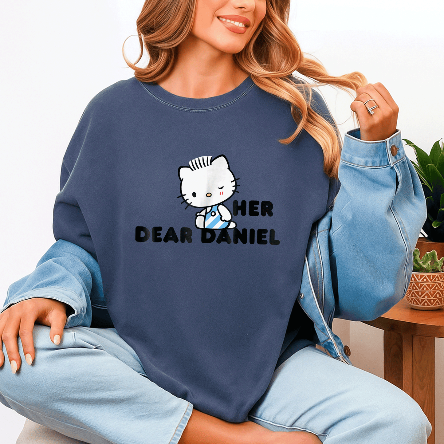 Cute Hello Kitty and Dear Daniel Couples Tee Shirt for Matching Outfits, Perfect Gift for Him and Her, Adorable Cartoon Design - 4
